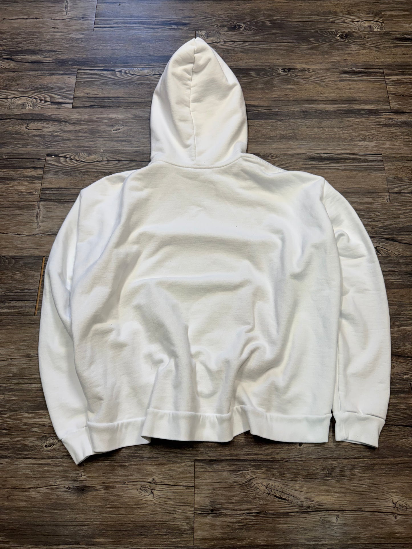 VETEMENTS AW17 ANTWERPEN WHITE HOODED SWEATSHIRT (S)