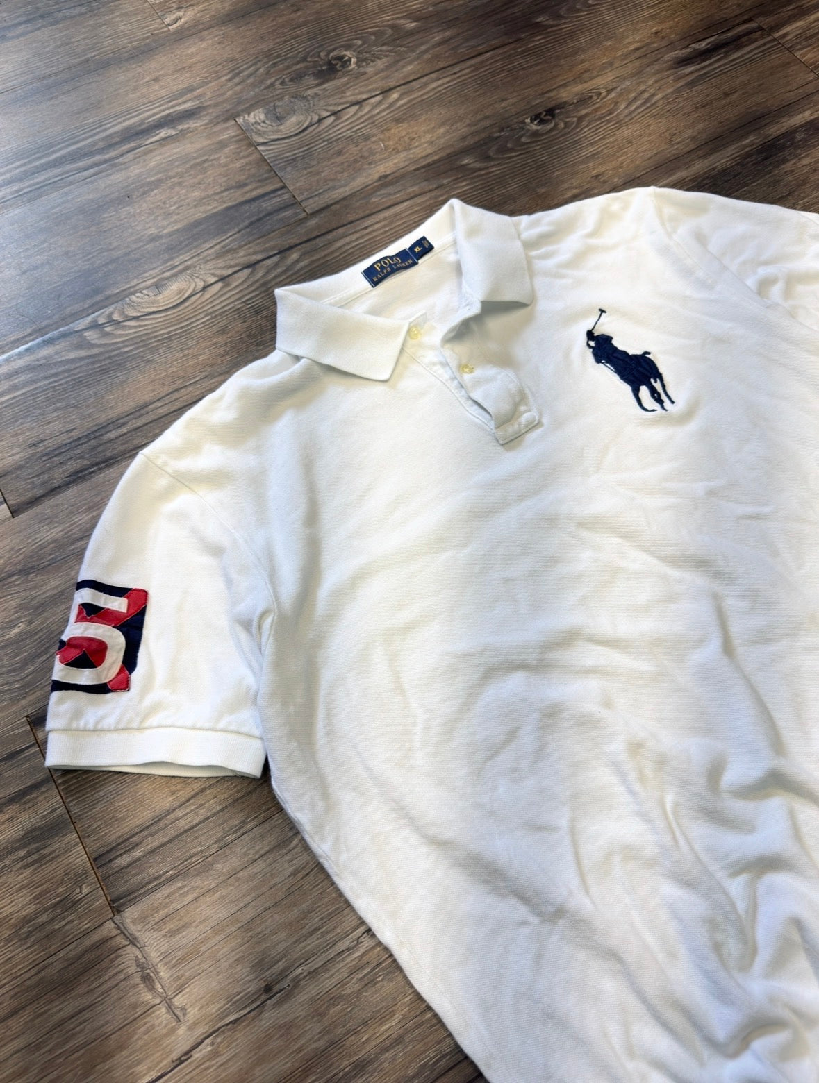 POLO RALPH LAUREN BIG PONY WHITE POLO (XL)
