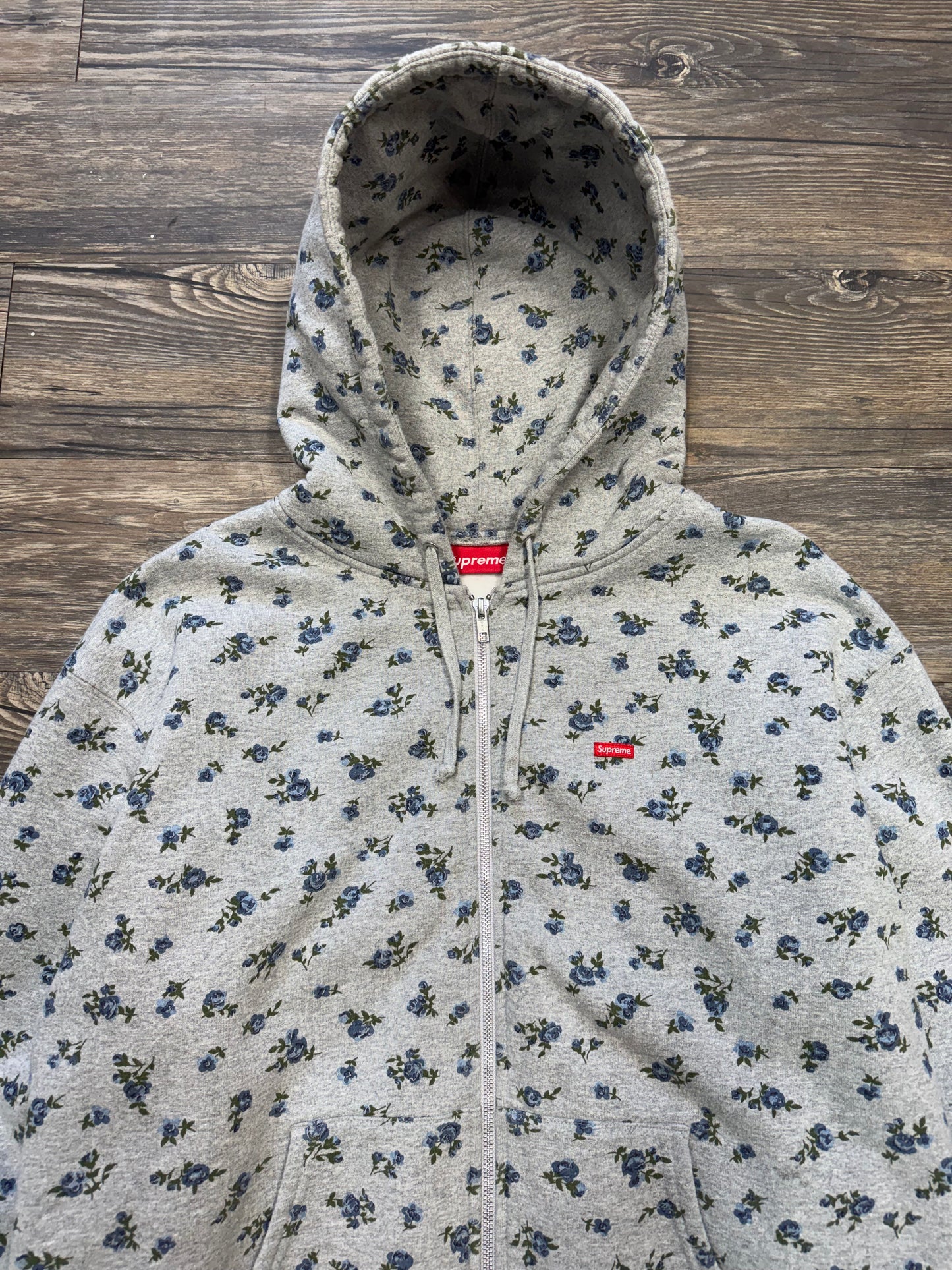 SUPREME SMALL BOX LOGO FLORAL ZIP UP (L)