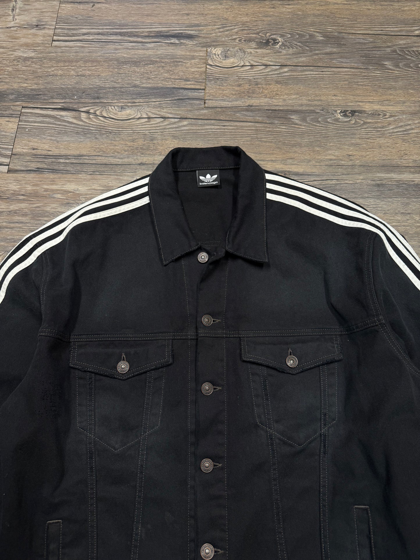 ADIDAS BALENCIAGA DENIM TRUCKER JACKET (L)