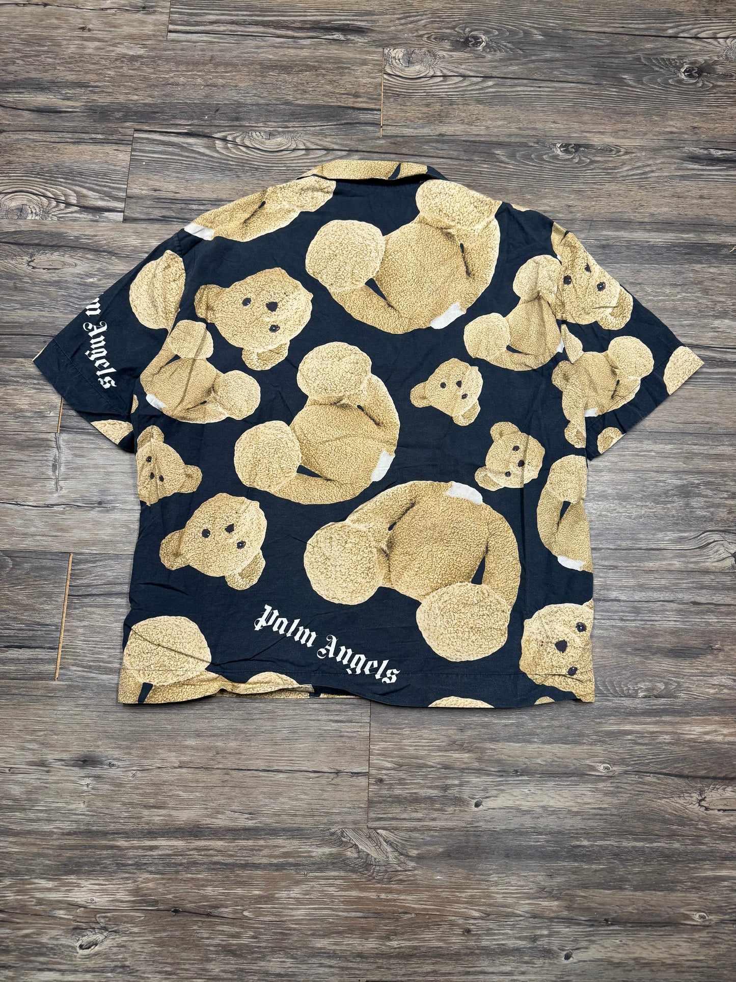PALM ANGELS BEAR BUTTON UP T-SHIRT (M)