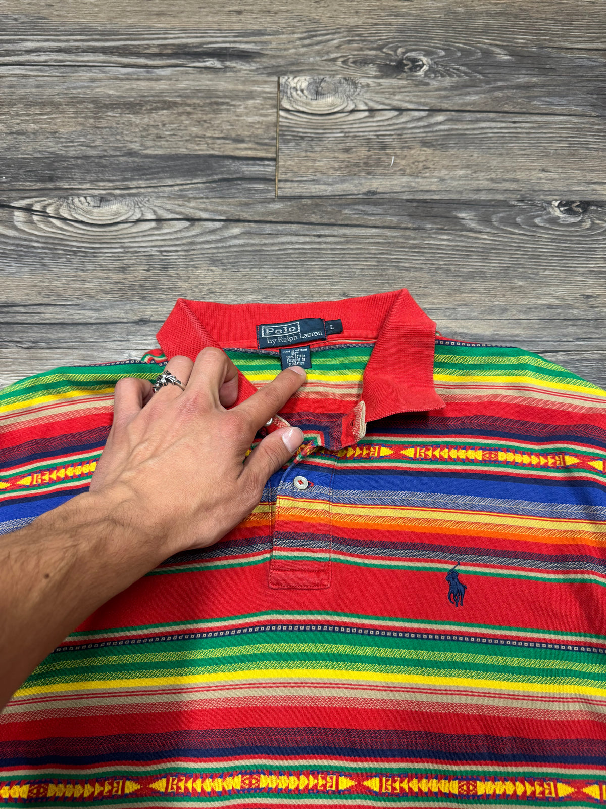 POLO RALPH LAUREN SMALL PONY AZTEC POLO (L)