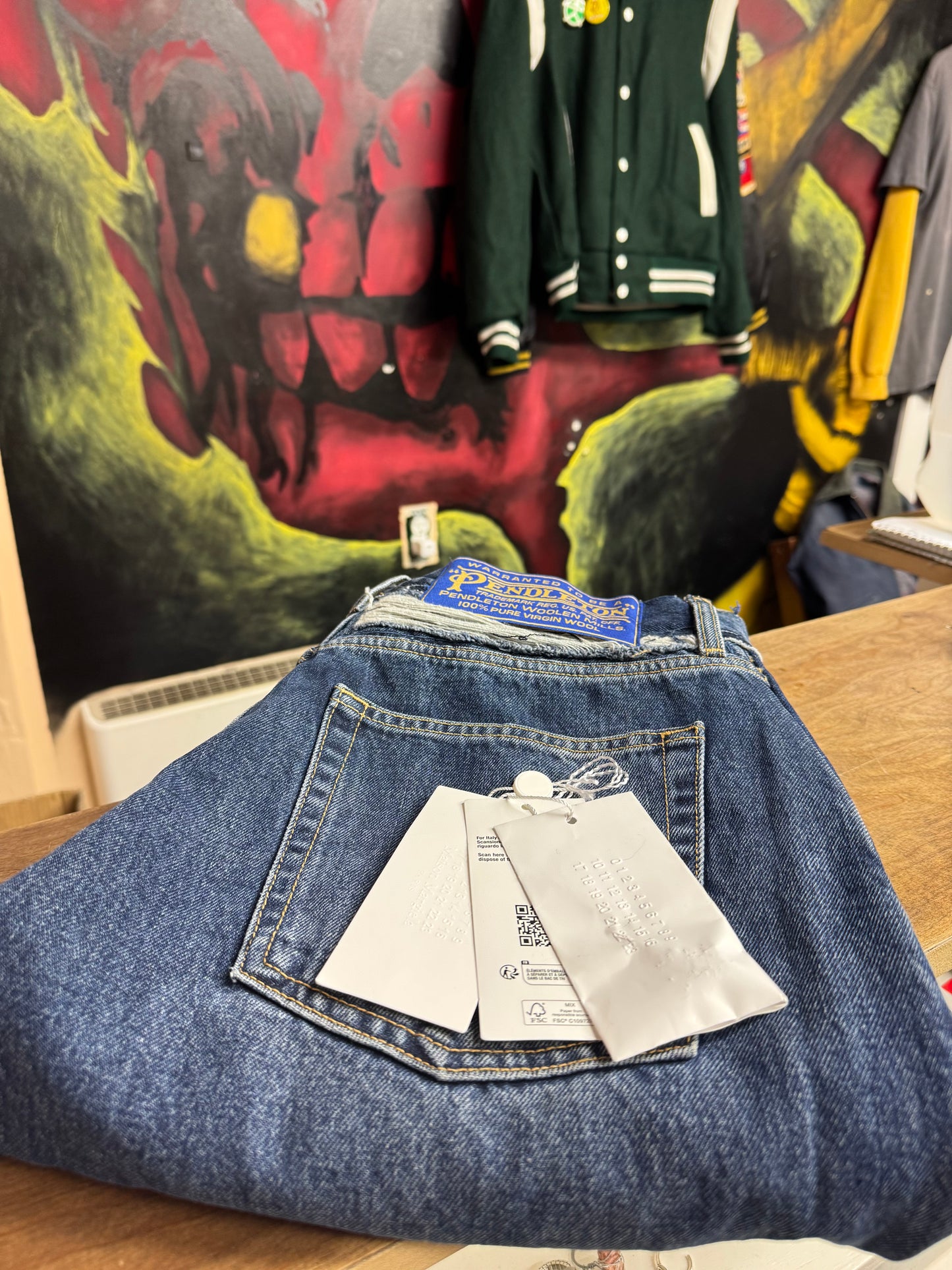 MAISON MARGIELA PENDLETON DECONSTRUCTED JEANS (29)