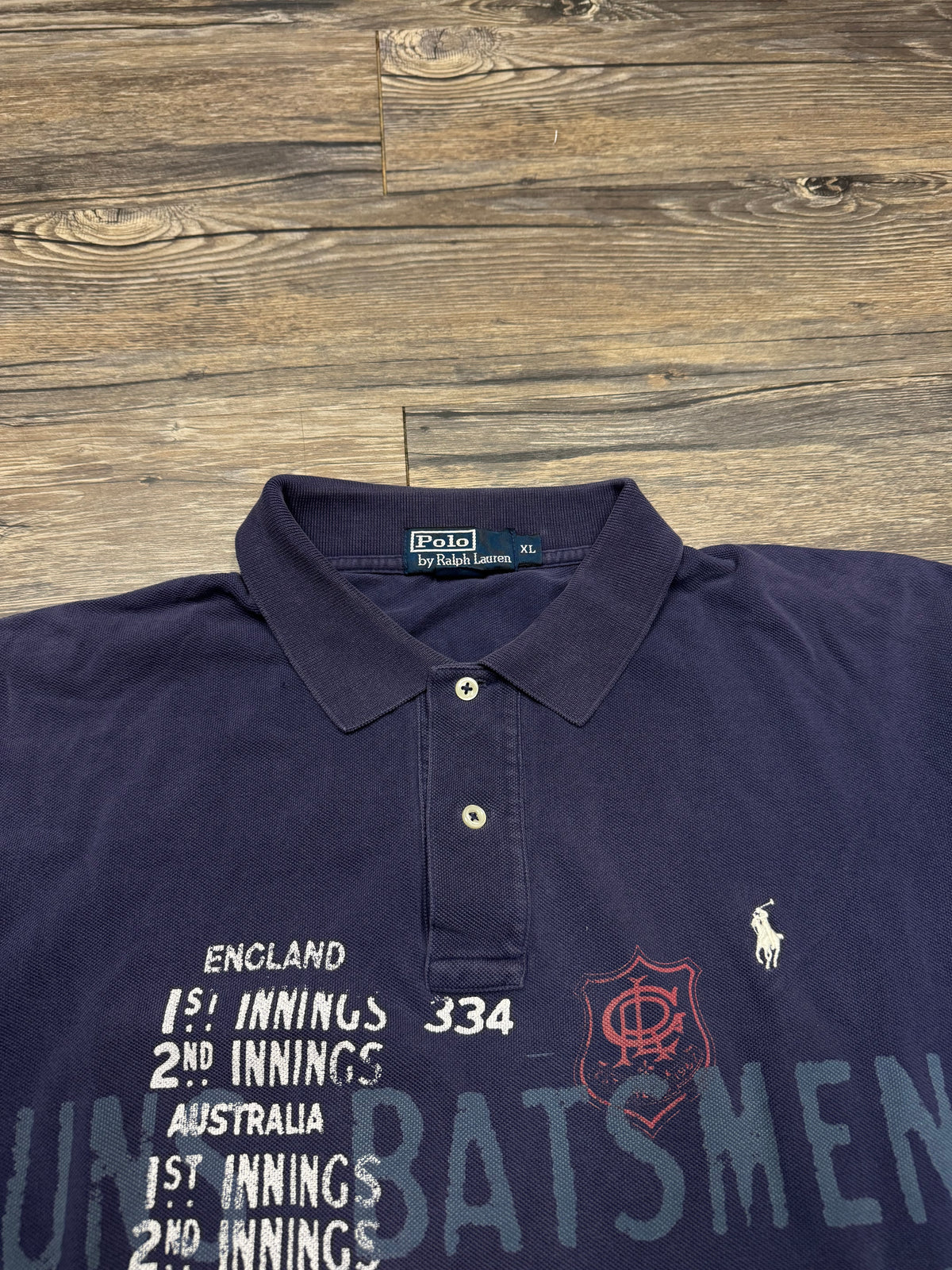 POLO RALPH LAUREN SMALL PONY ENGLISH CRICKET POLO SHIRT (XL)