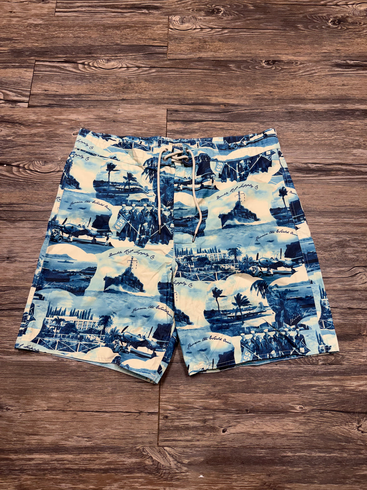 RRL VINTAGE VACATION PRINT SWIM SHORTS (38)
