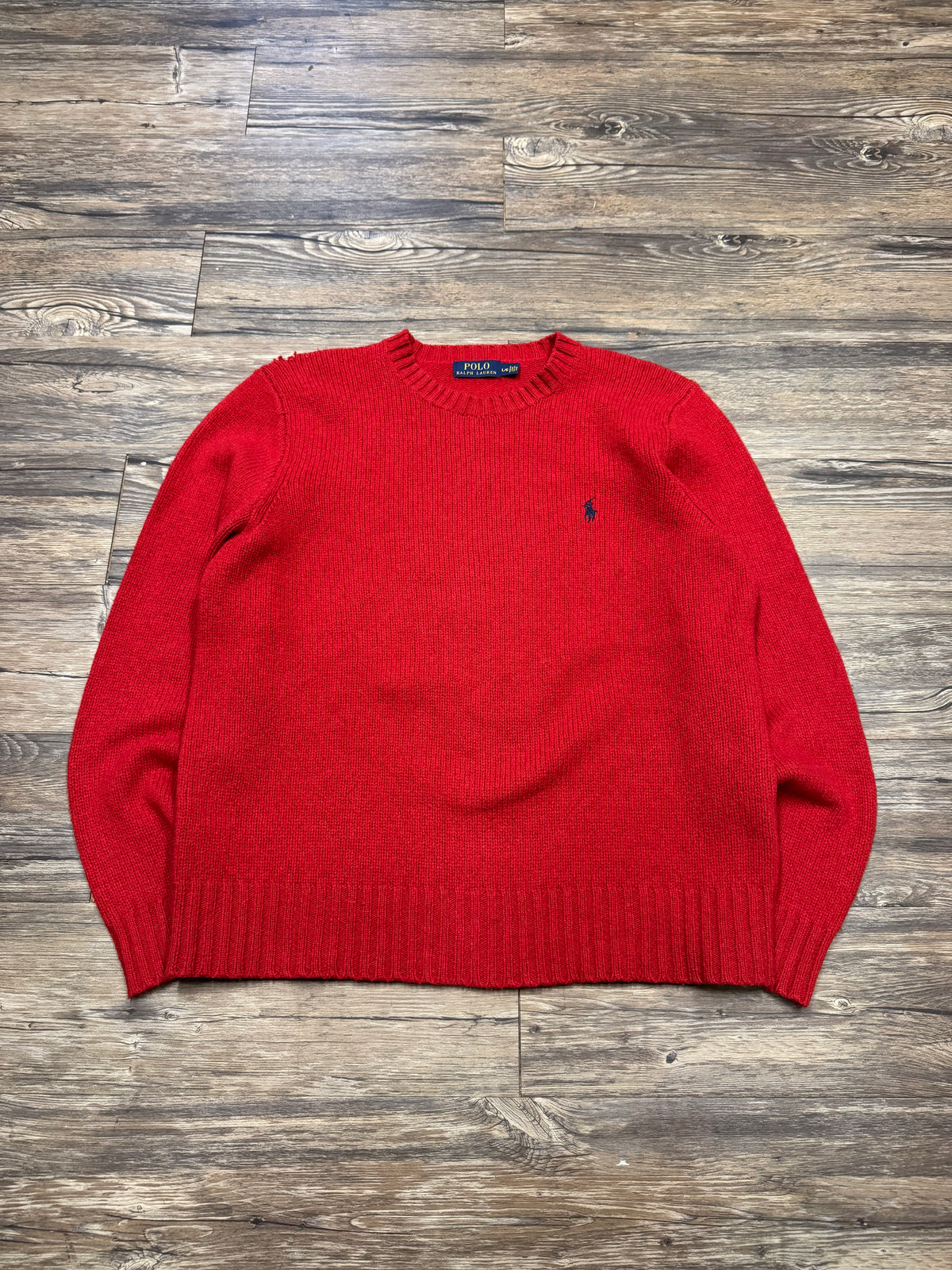 POLO RALPH LAUREN VINTAGE WOOL KNIT SWEATER (L)