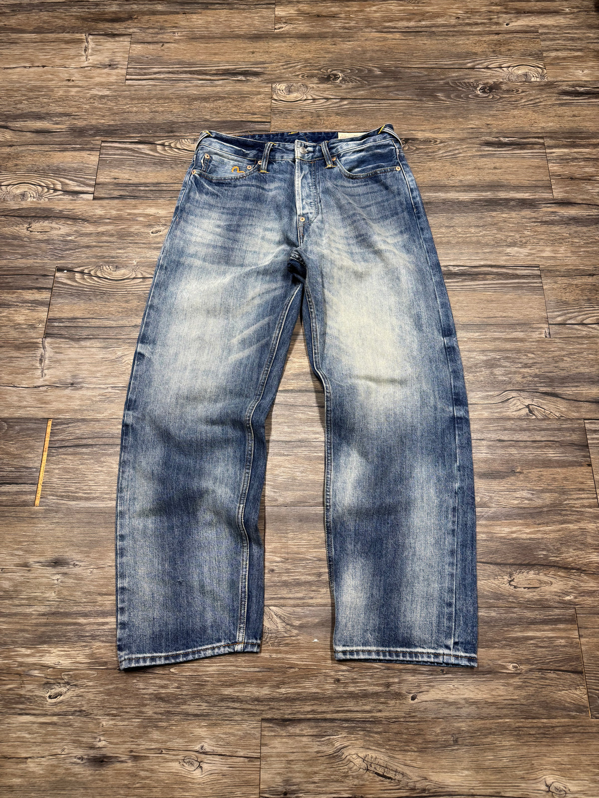 PALACE X EVISU SS23 STONE WASH CHERRY BLOSSOM JEANS (30)