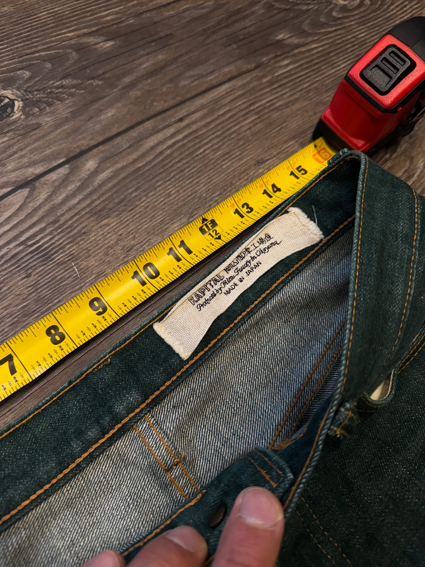 KAPITAL NO.4 PLANT DYED DENIM 5P MONKEY CISCO JEANS (30)