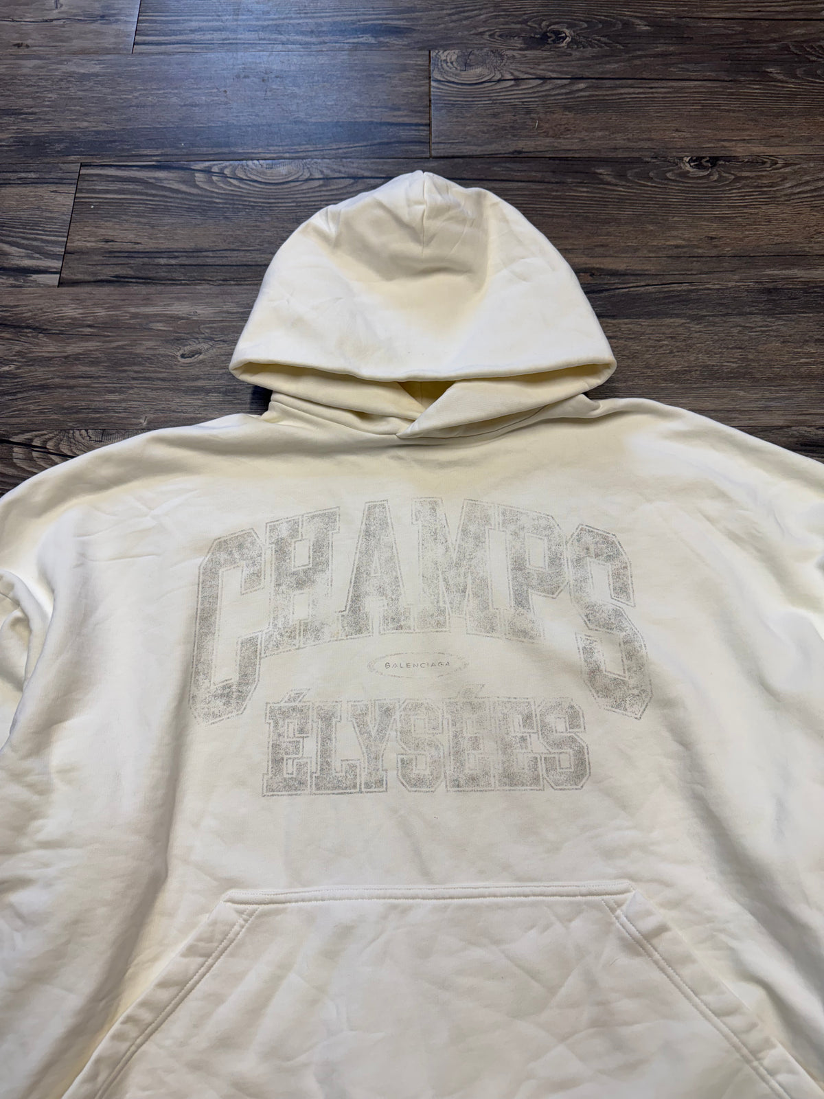 BALENCIAGA CHAMPS CREAM BOXY HOODIE (3)