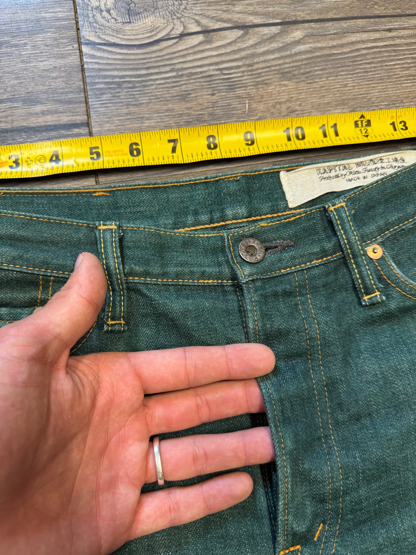 KAPITAL NO.4 PLANT DYED DENIM 5P MONKEY CISCO JEANS (30)