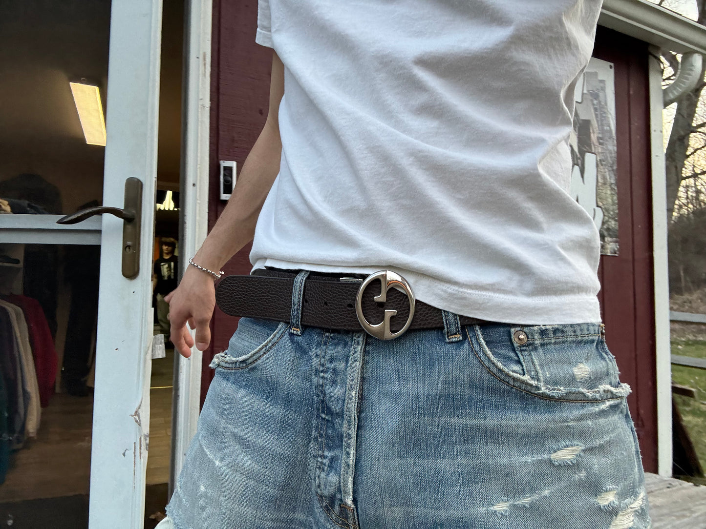 GUCCI REVERSIBLE DOUBLE G LOGO BELT (32)