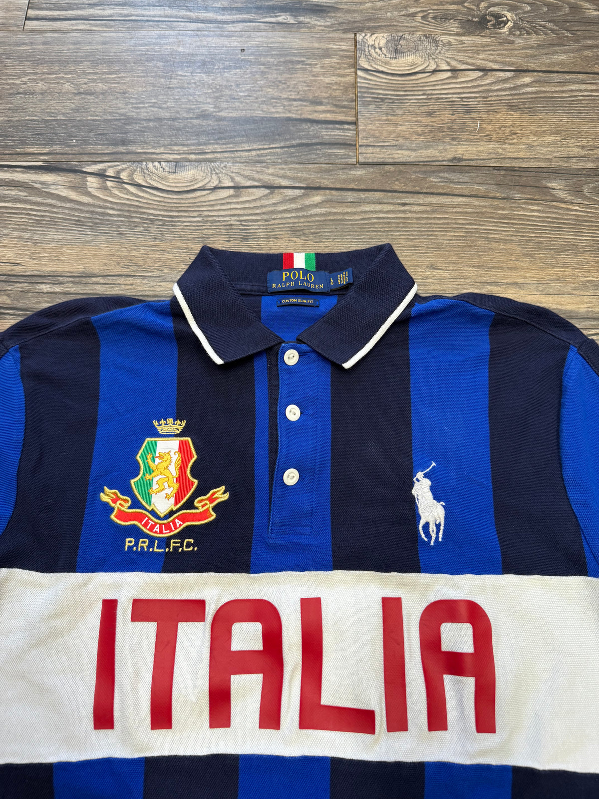 POLO RALPH LAUREN ITALIA JERSEY STYLE BIG PONY POLO (L)