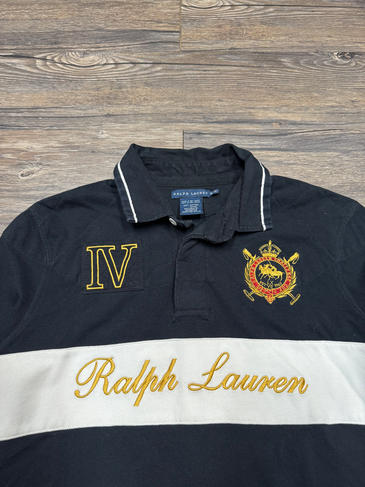 POLO RALPH LAUREN LONG SLEEVE CREST POLO (M)