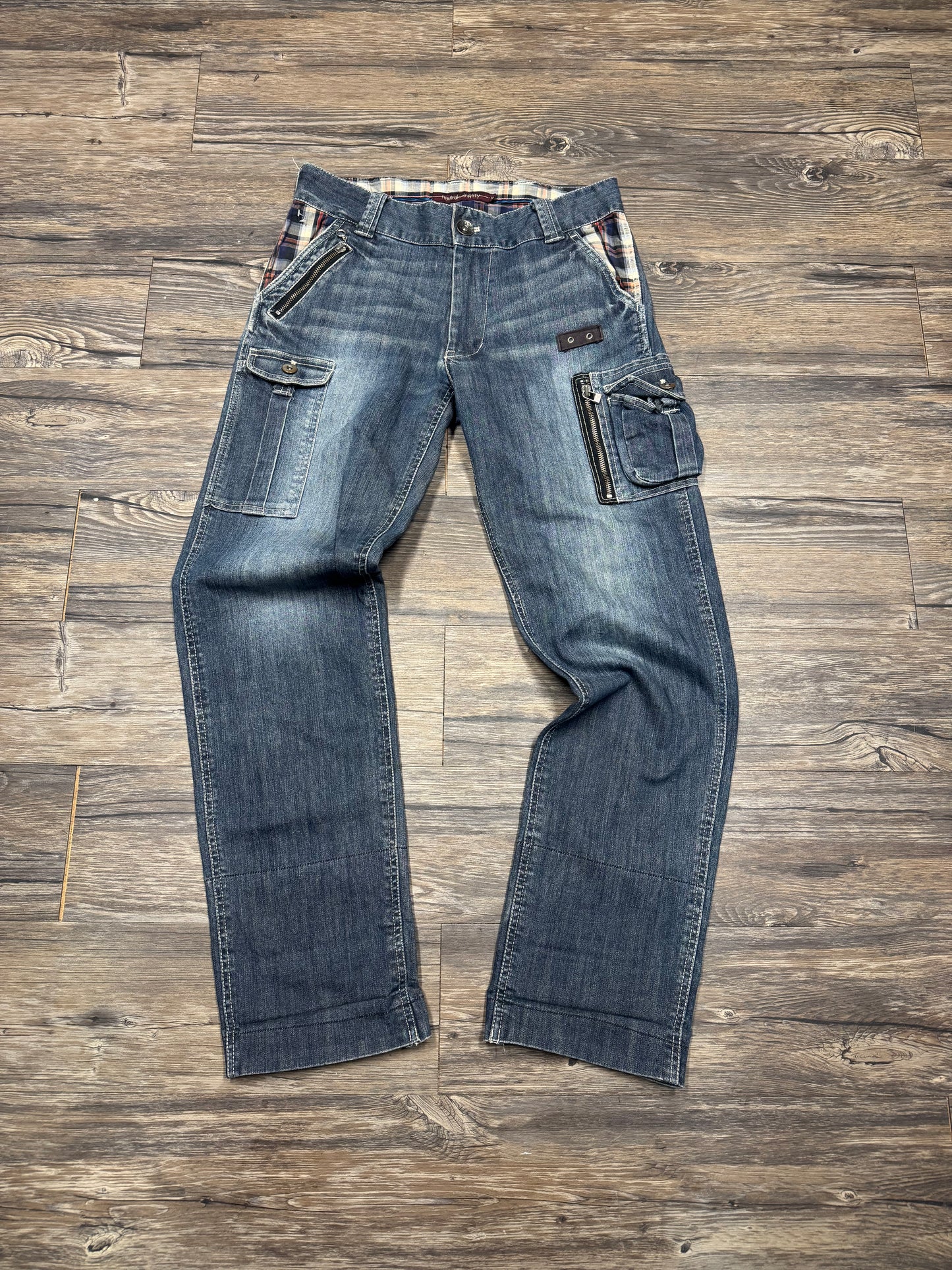 JAPANESE NEUTRAL INFINITY JEANS PLAID LINING (30x31)