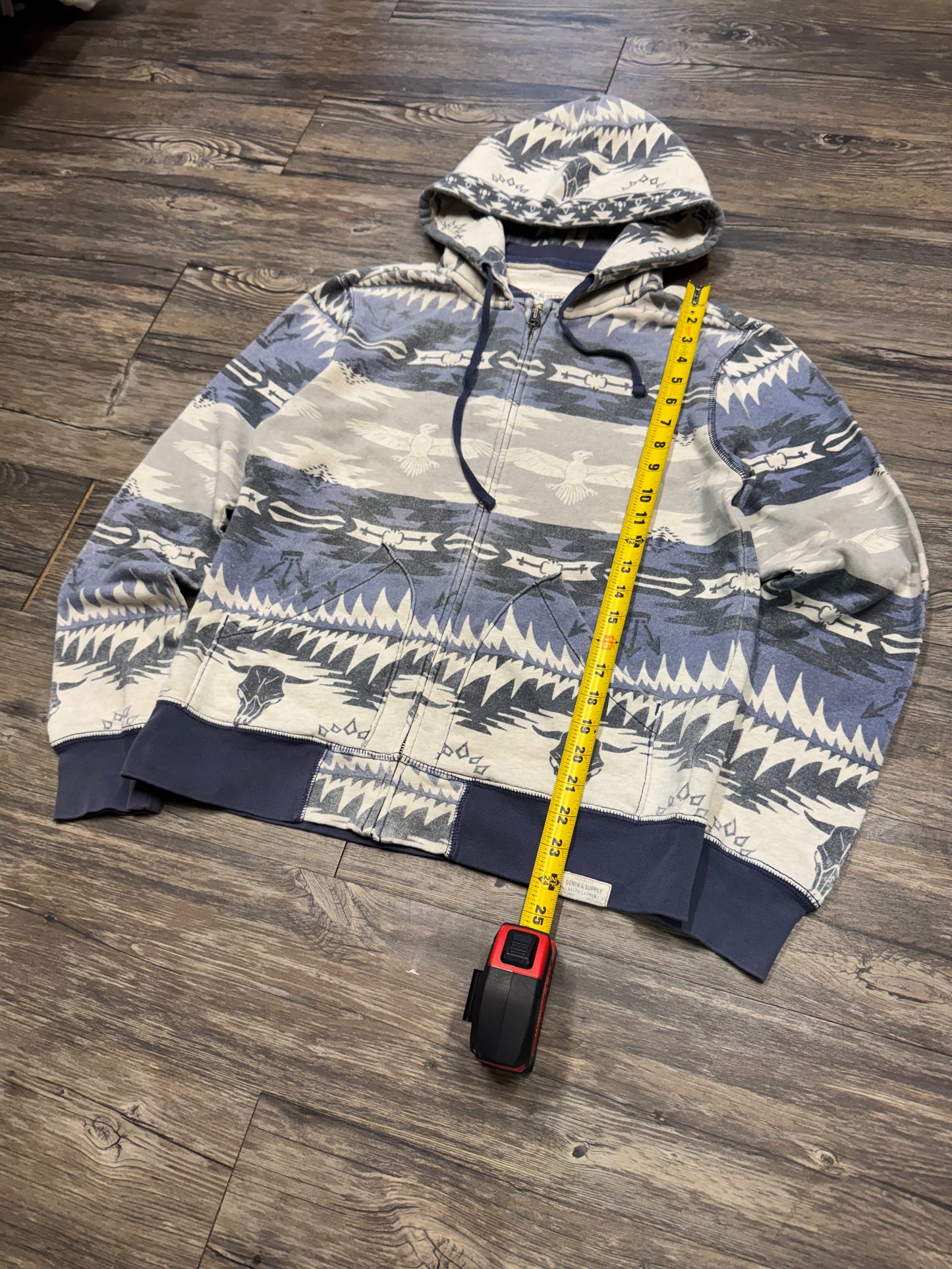 DENIM & SUPPLY RALPH LAUREN WESTERN ZIP-UP HOODIE (M)