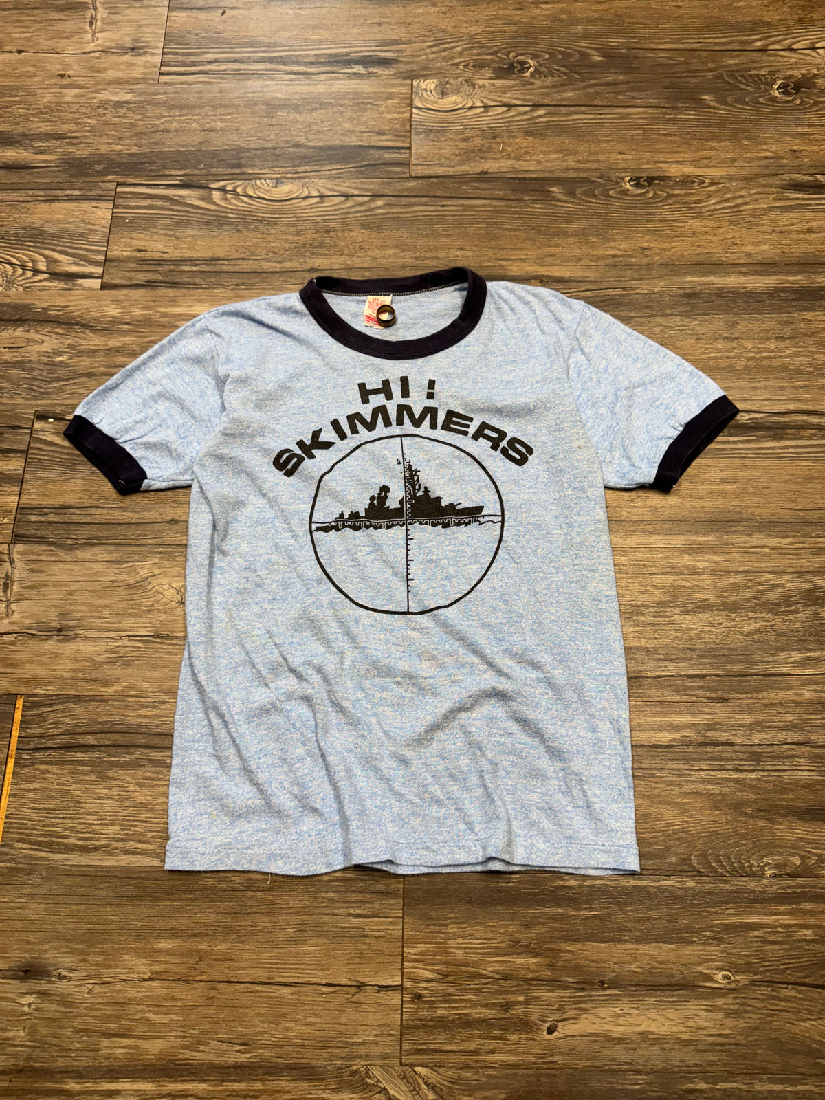 90’s "HI SKIMMERS" RINGER T-SHIRT (L)