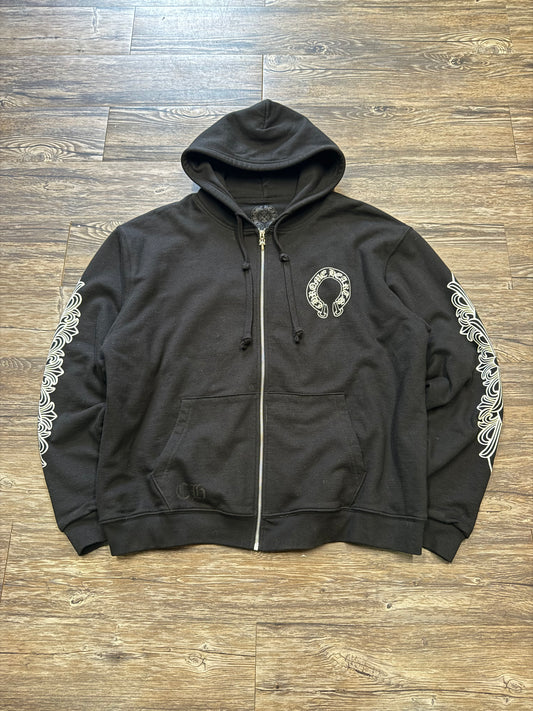 CHROME HEARTS HORSESHOE ZIP-UP HOODIE (L)