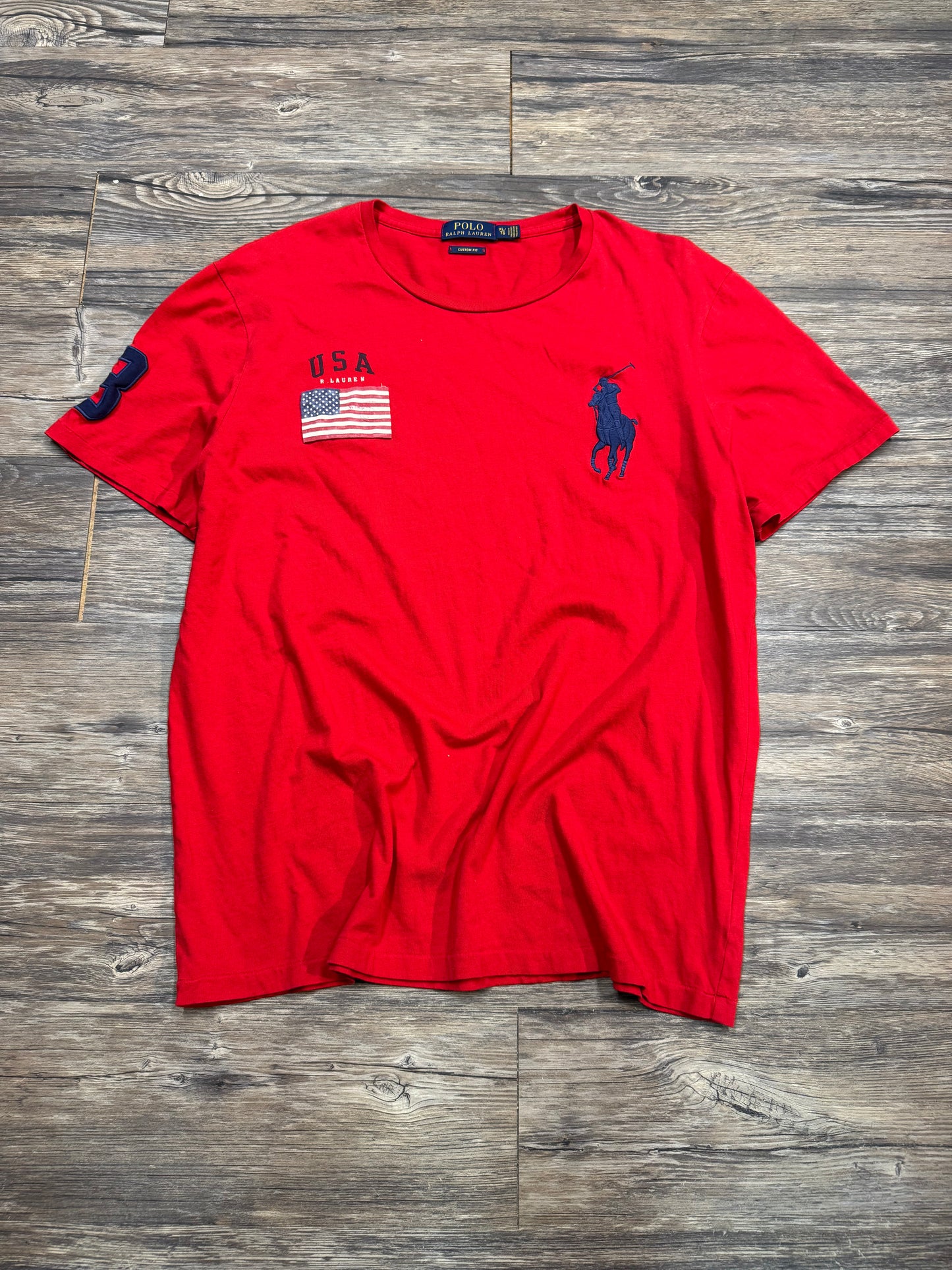 POLO RALPH LAUREN USA LOGO TEE (XL)