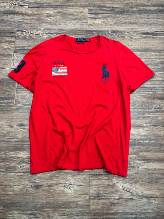 POLO RALPH LAUREN USA LOGO TEE (XL)