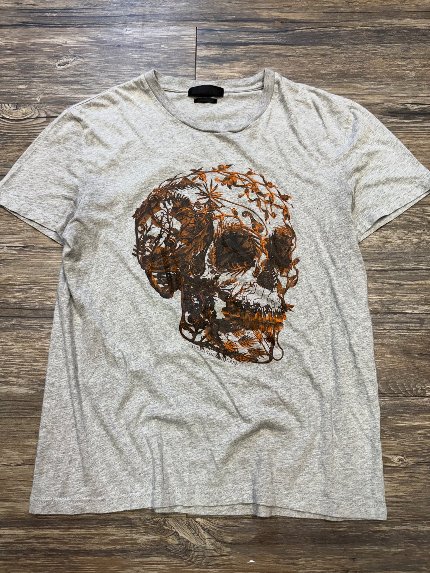 ALEXANDER MCQUEEN FLORAL SKULL T-SHIRT (L)
