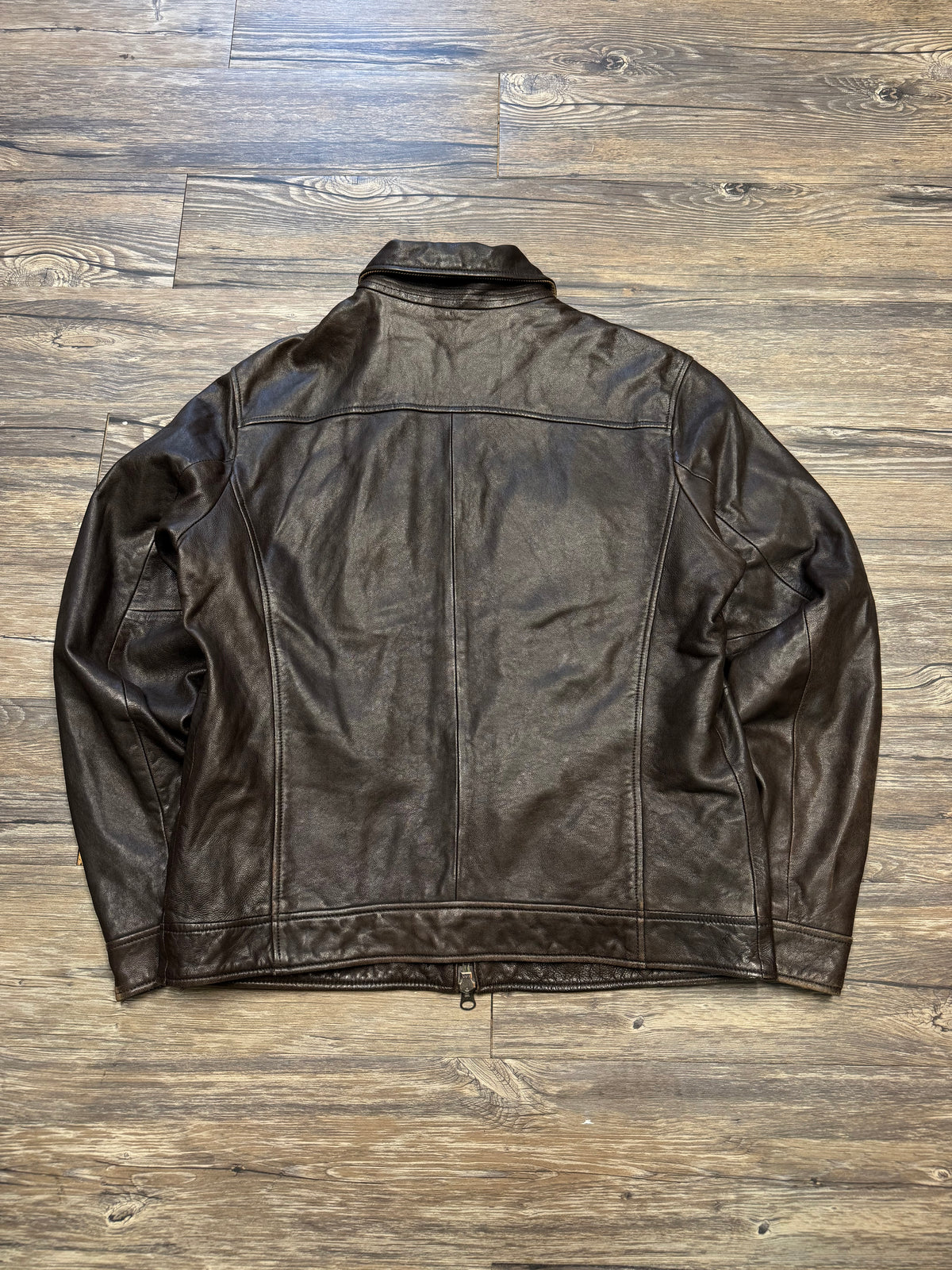 BANANA REPUBLIC POCKET COLLAR LEATHER JACKET (M)