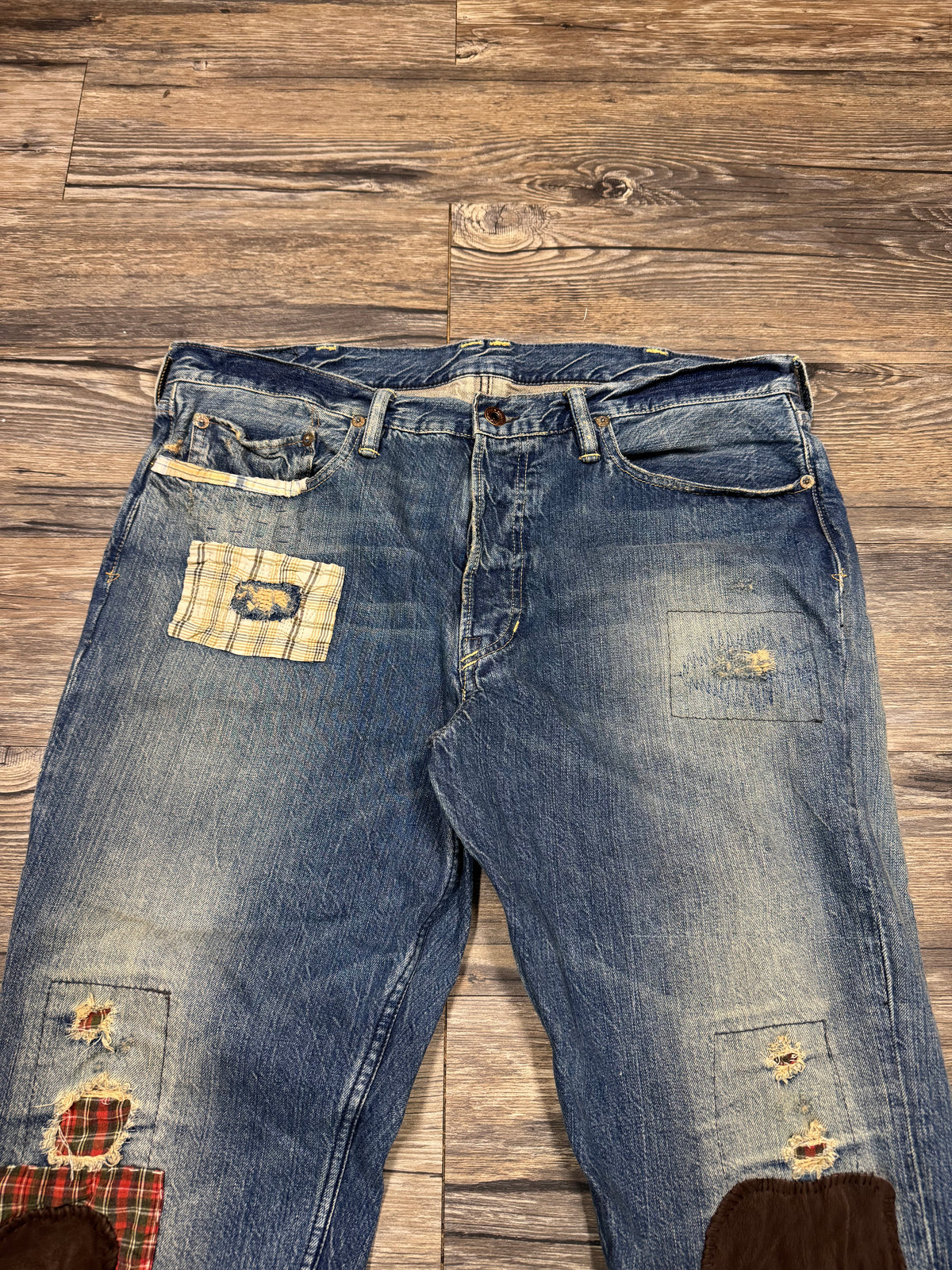 POLO RALPH LAUREN PATCH WORK JEANS (36)
