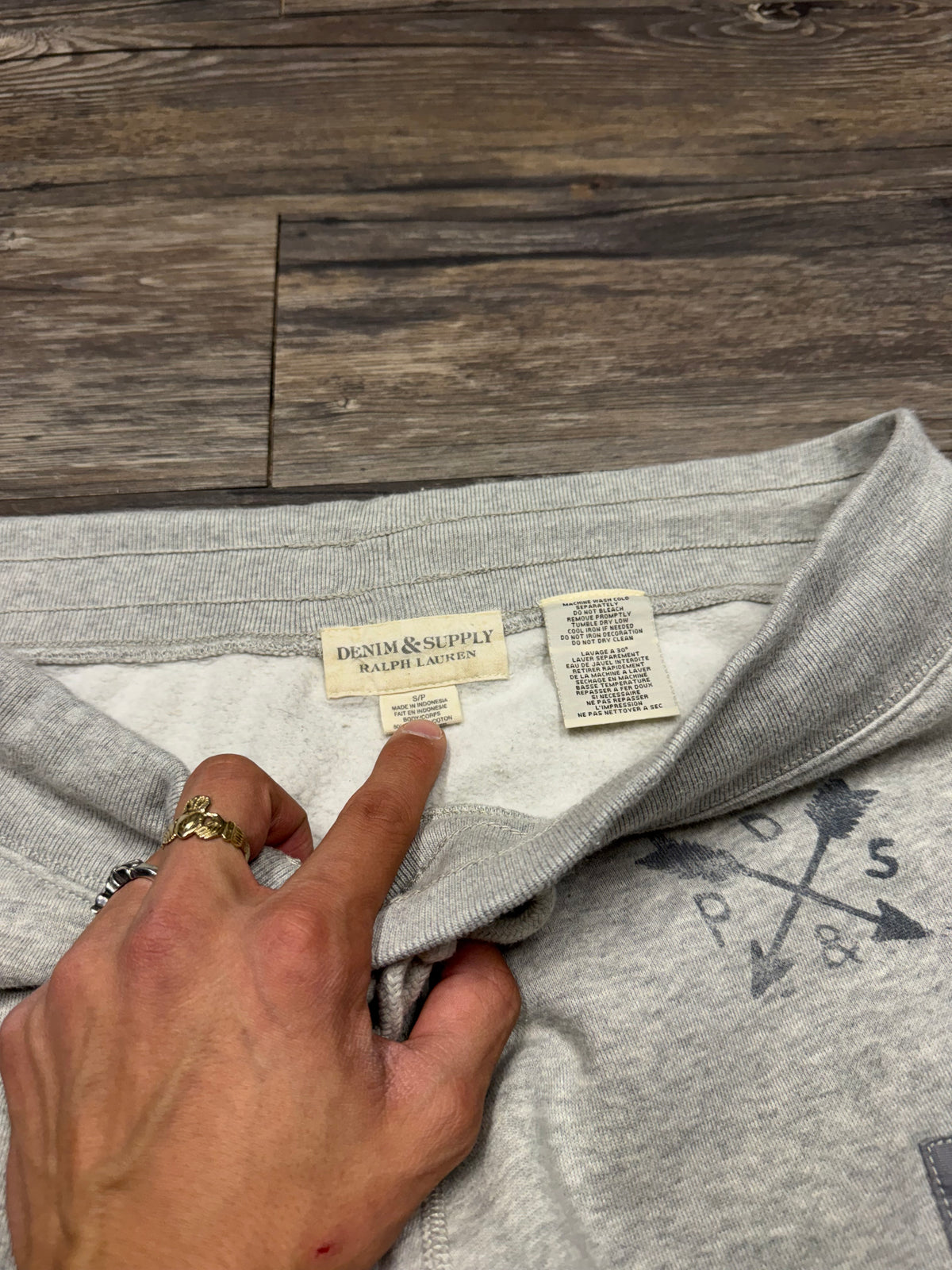 POLO RALPH LAUREN DENIM & SUPPLY CARGO SWEAT SHORTS (S)