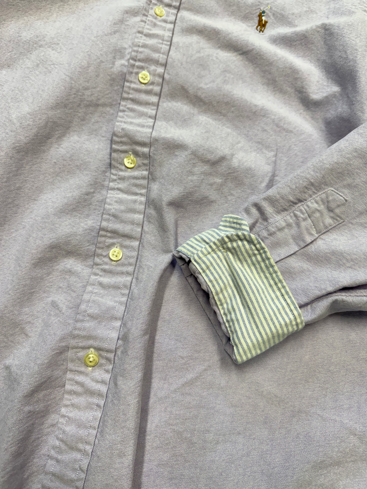 POLO RALPH LAUREN LAVENDER BUTTON UP DRESS SHIRT (L)