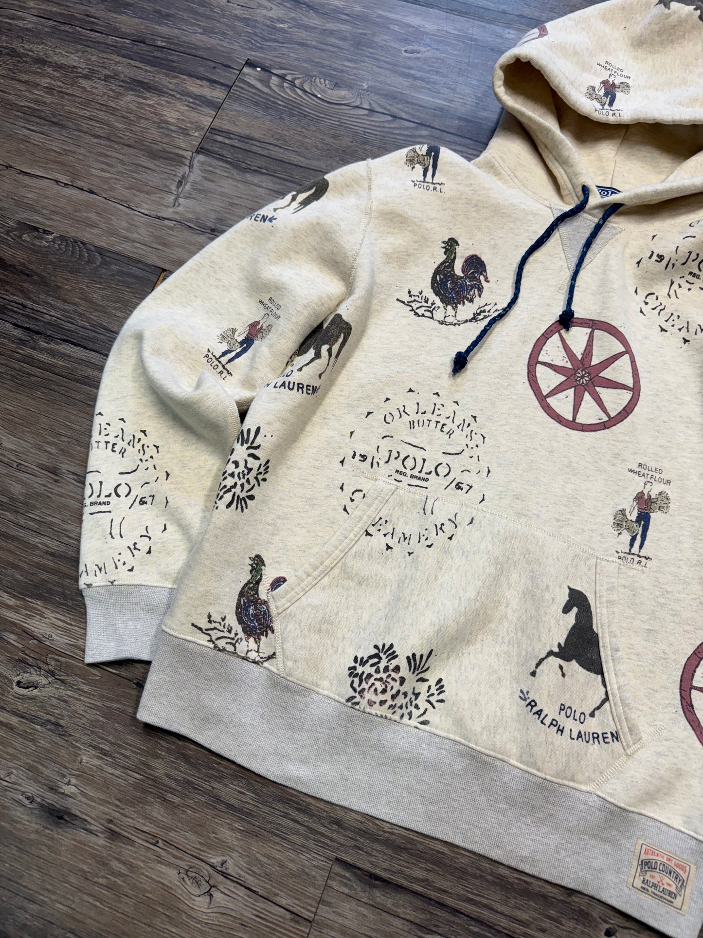 POLO RALPH LAUREN FARM SKETCHES HOODIE (M)