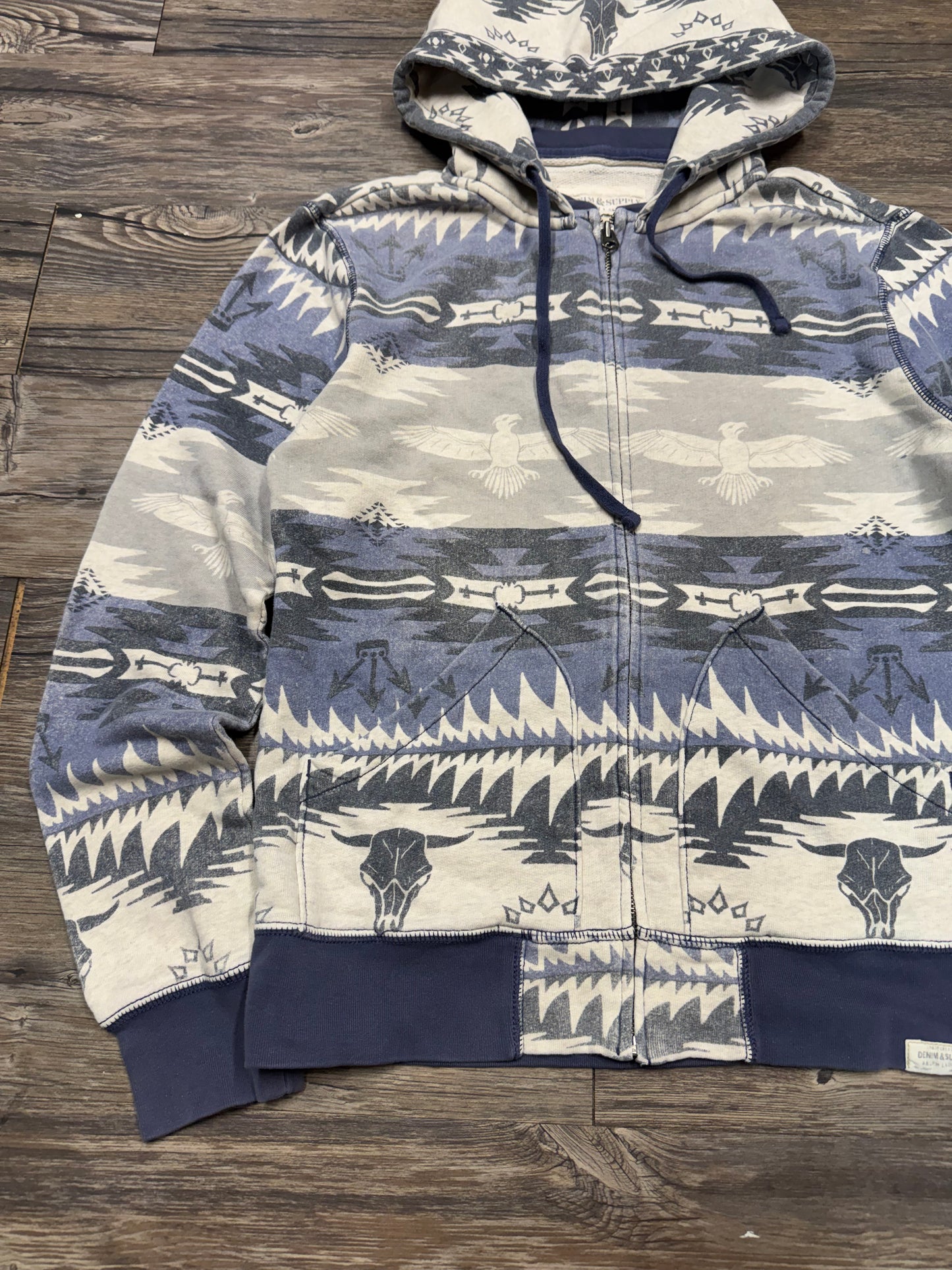 DENIM & SUPPLY RALPH LAUREN WESTERN ZIP-UP HOODIE (M)