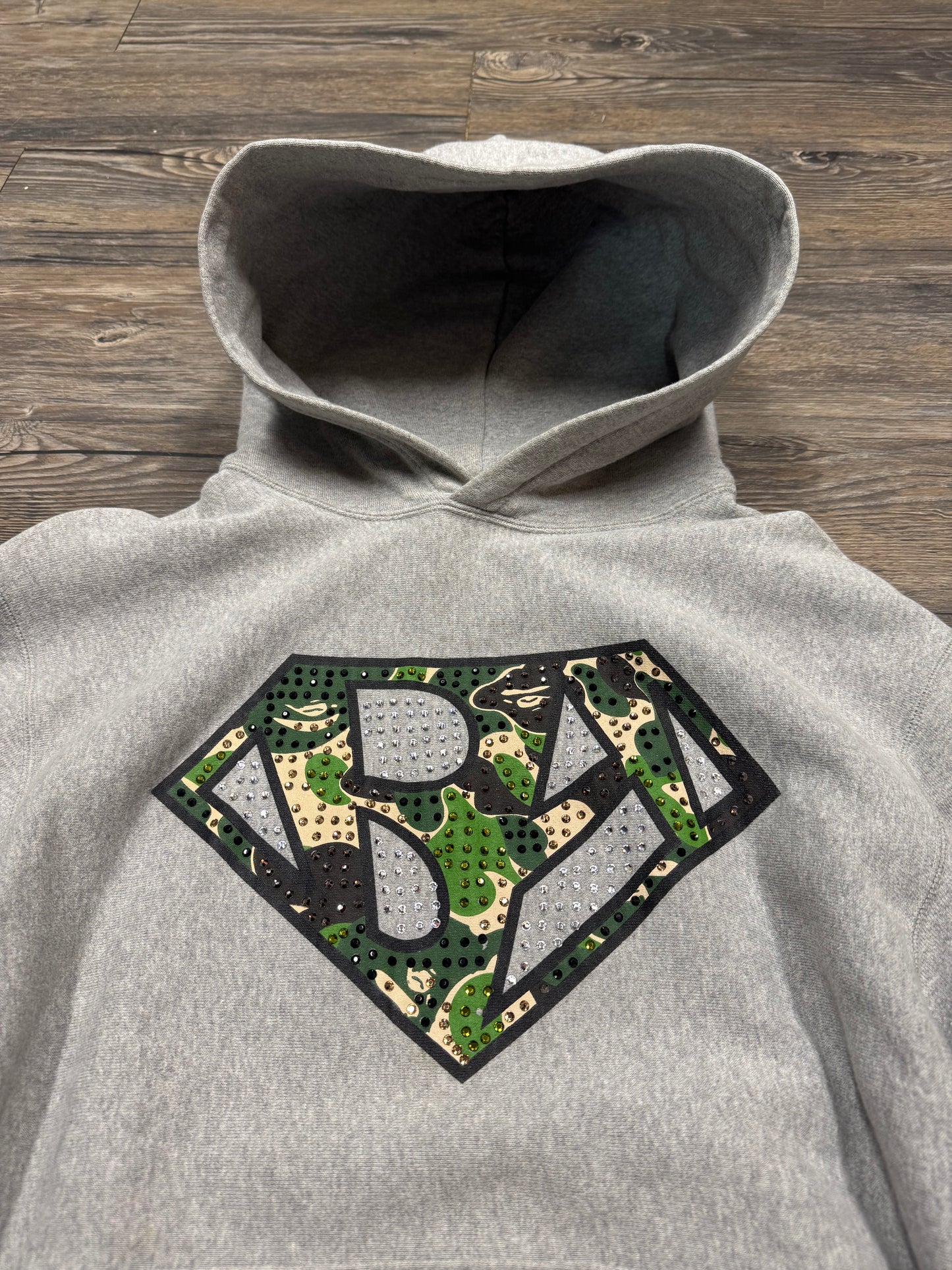 BAPE RHINESTONE HOODIE (M)