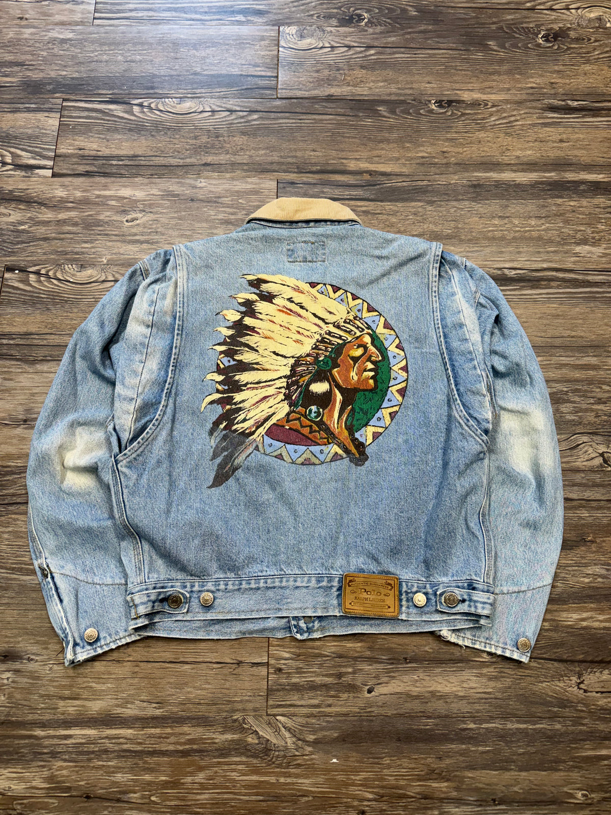 POLO RALPH LAUREN NATIVE AMERICAN DENIM JACKET (S)