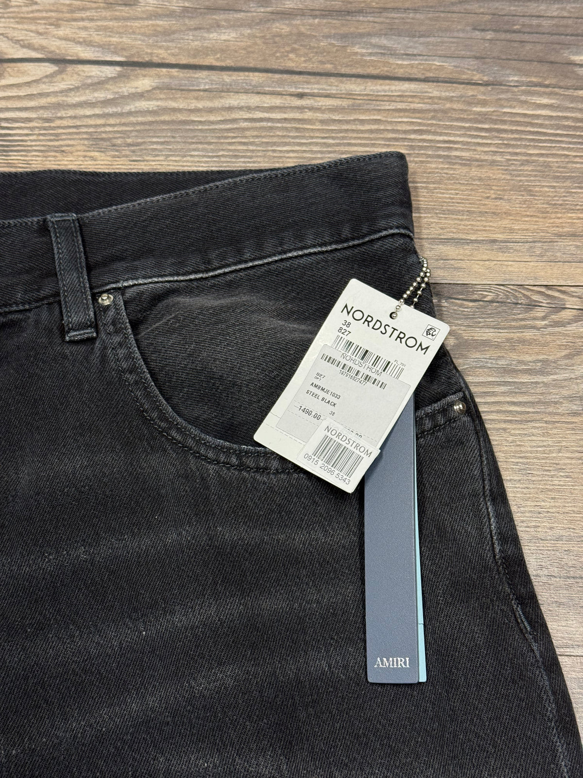 AMIRI SS26 FLANNEL REPAIR DESTRESSED FLANNEL JEANS (38)