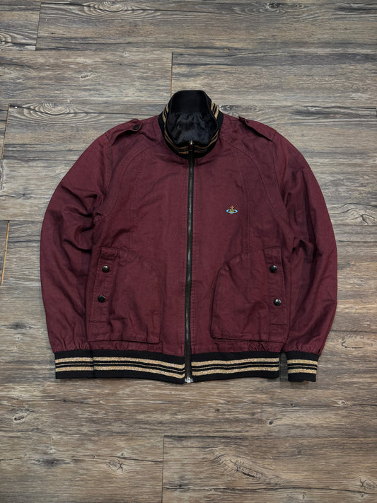 VIVIENNE WESTWOOD BURGUNDY BOMBER JACKET (M)