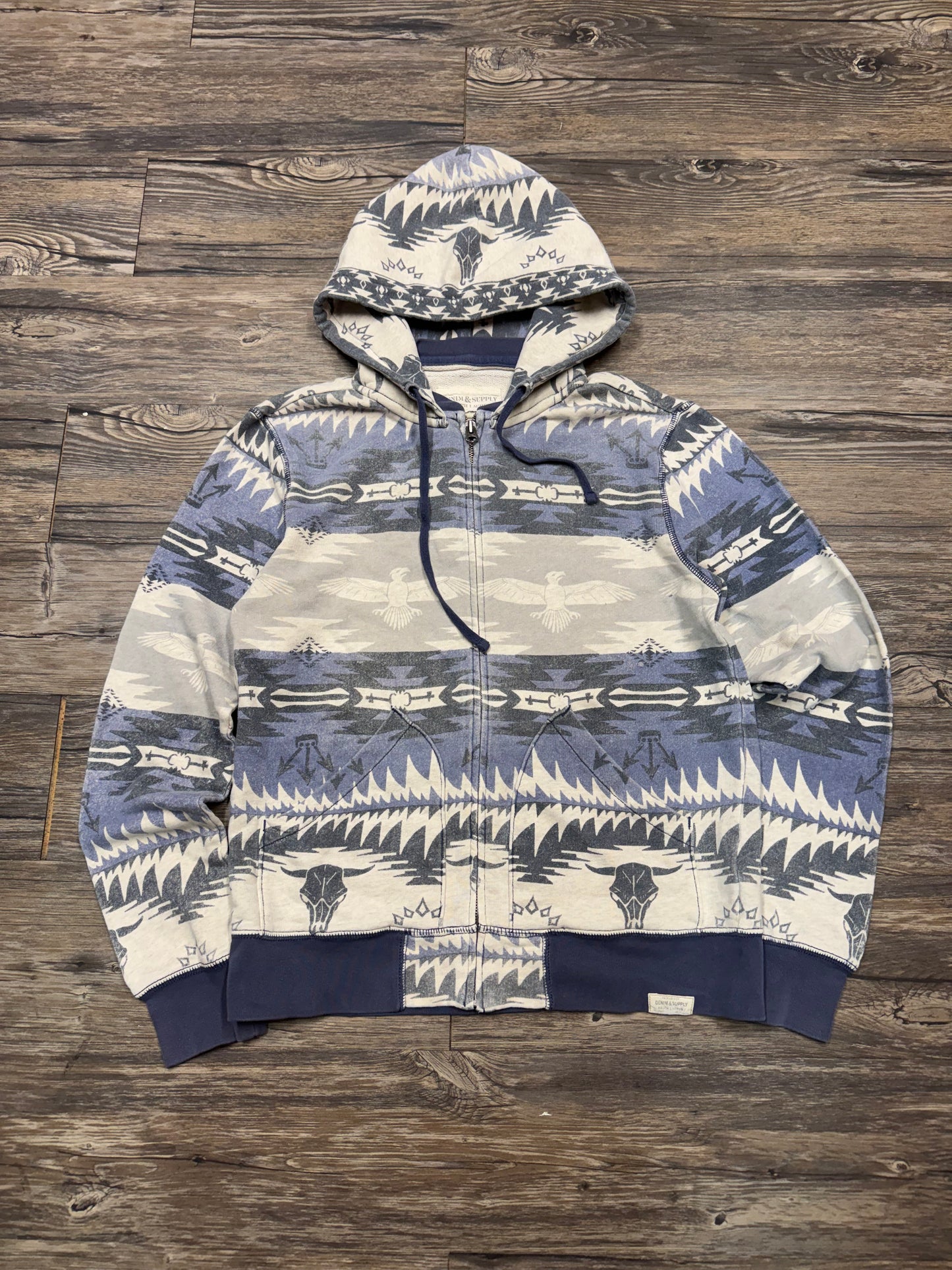 DENIM & SUPPLY RALPH LAUREN WESTERN ZIP-UP HOODIE (M)