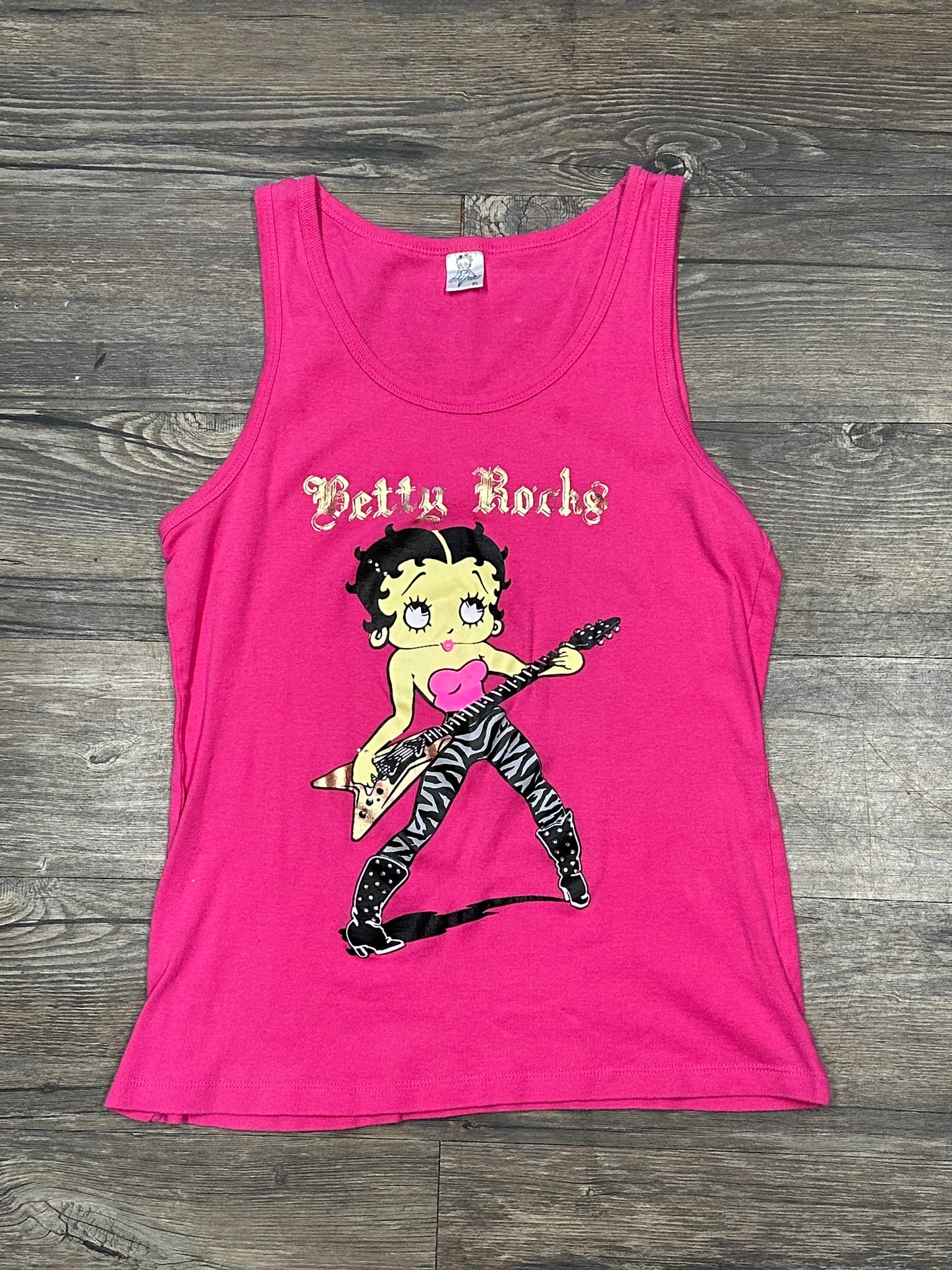 Y2K BETTY BOOP ROCKS GRAPHIC TANK TOP (MEDIUM/LARGE)