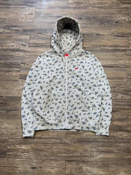 SUPREME SMALL BOX LOGO FLORAL ZIP UP (L)