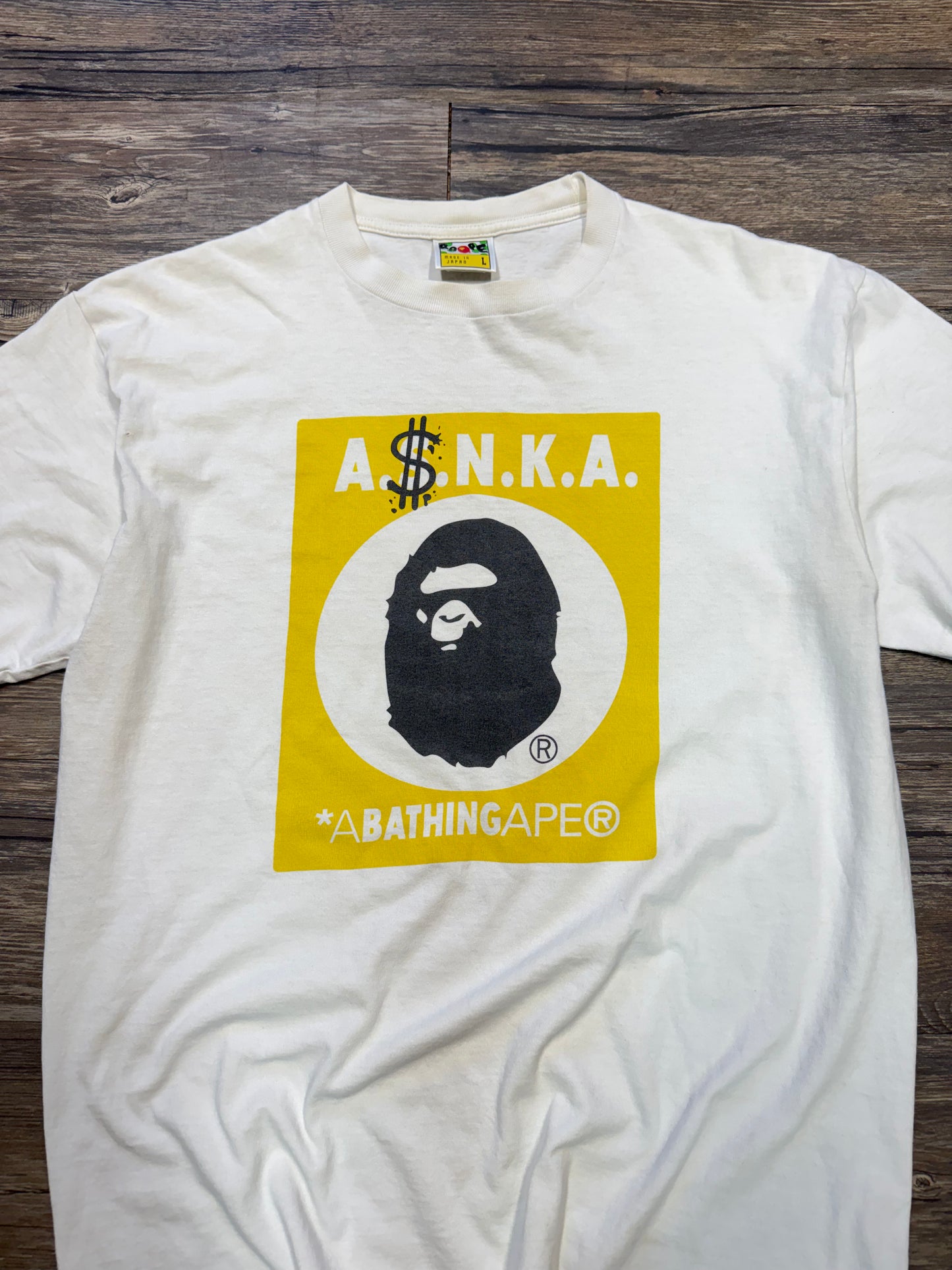 BAPE ASNKA GRAPHIC TEE (L)