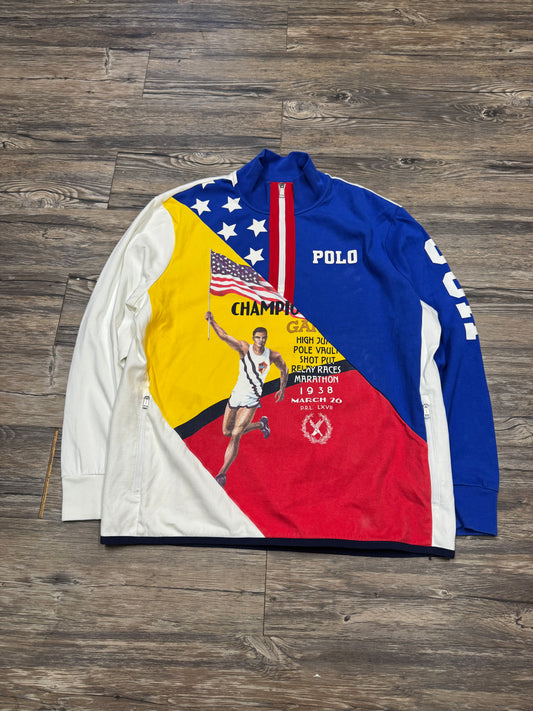 POLO RALPH LAUREN USA OLYMPICS QUARTER-ZIP (L)