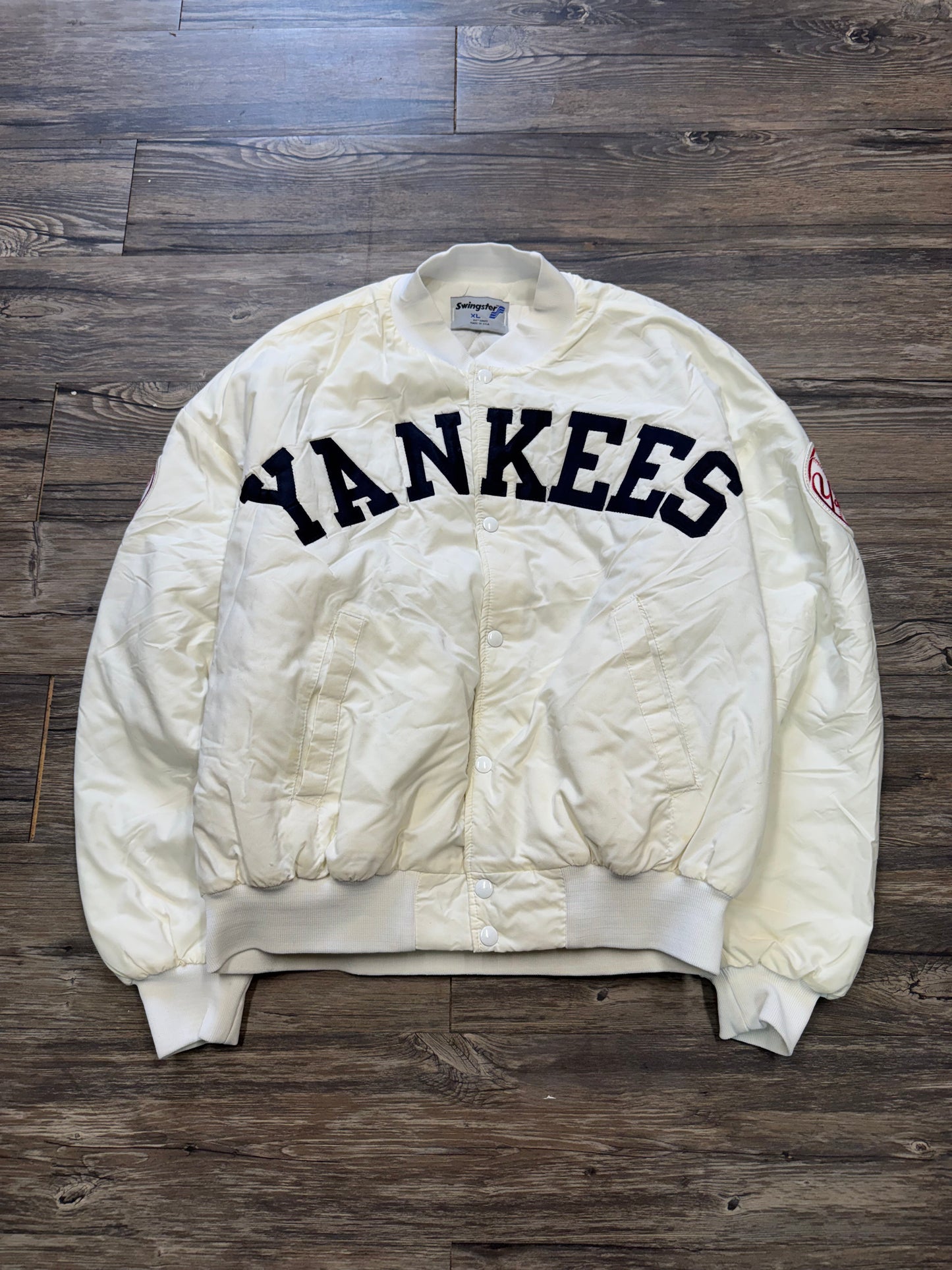 VINTAGE SWINGSTER YANKEES BOMBER JACKET (XL)