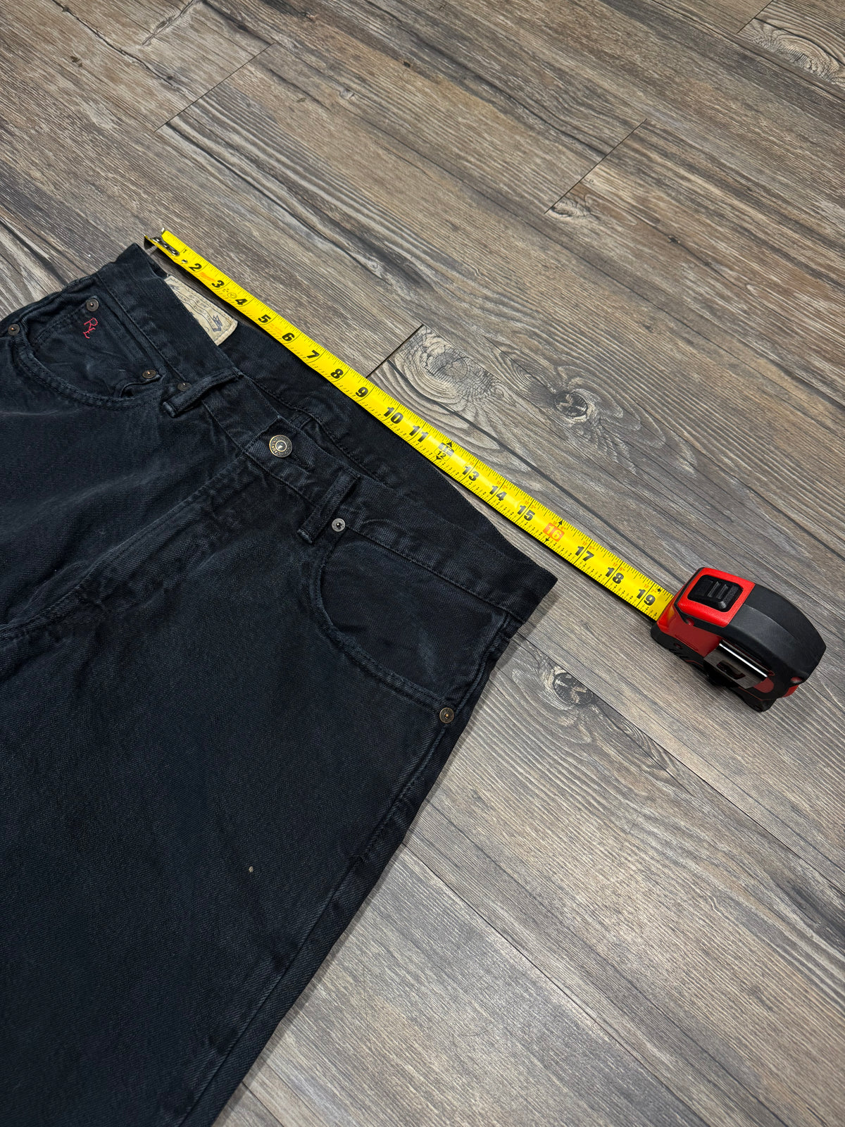 POLO RALPH LAUREN STRAIGHT LEG BLACK WASH JEANS (32)