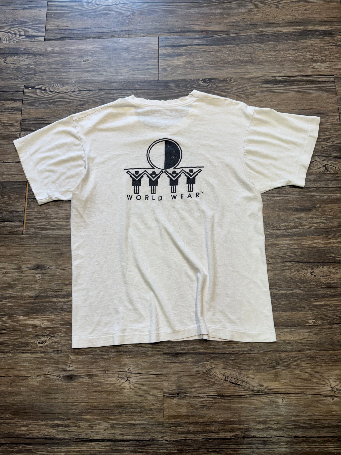 80s ‘MOTHER NATURE CLEAN UP YOUR ROOM’ TATTERED T-SHIRT (M)