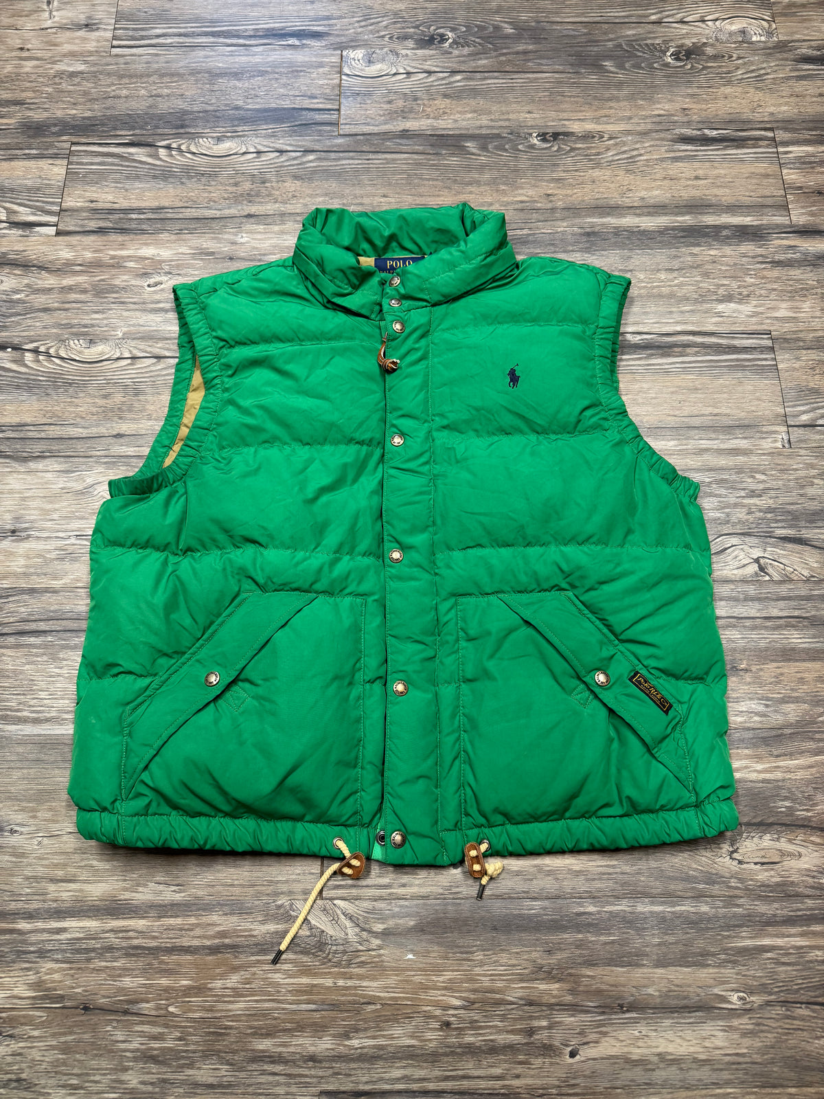 POLO RALPH LAUREN DOWN LUCKY GREEN PUFFER VEST (XXL)