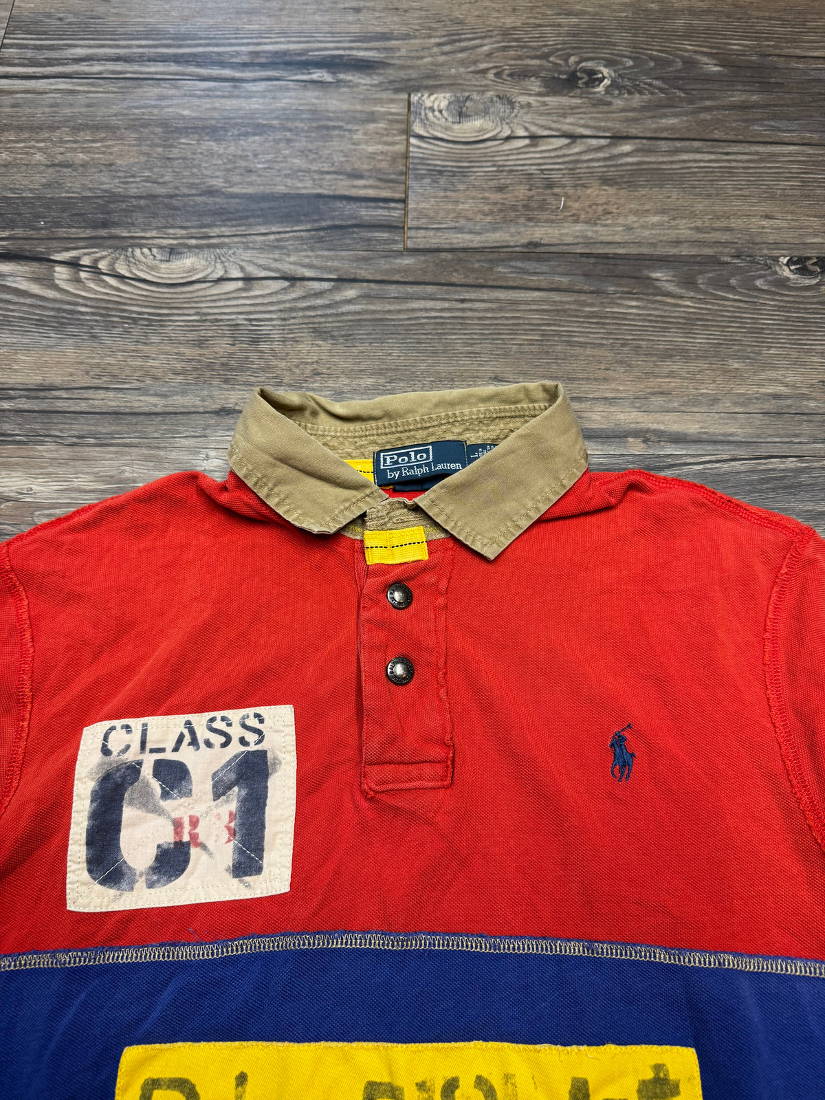 POLO RALPH LAUREN C1 RAFTING COLOR BLOCKED POLO SHIRT (L)