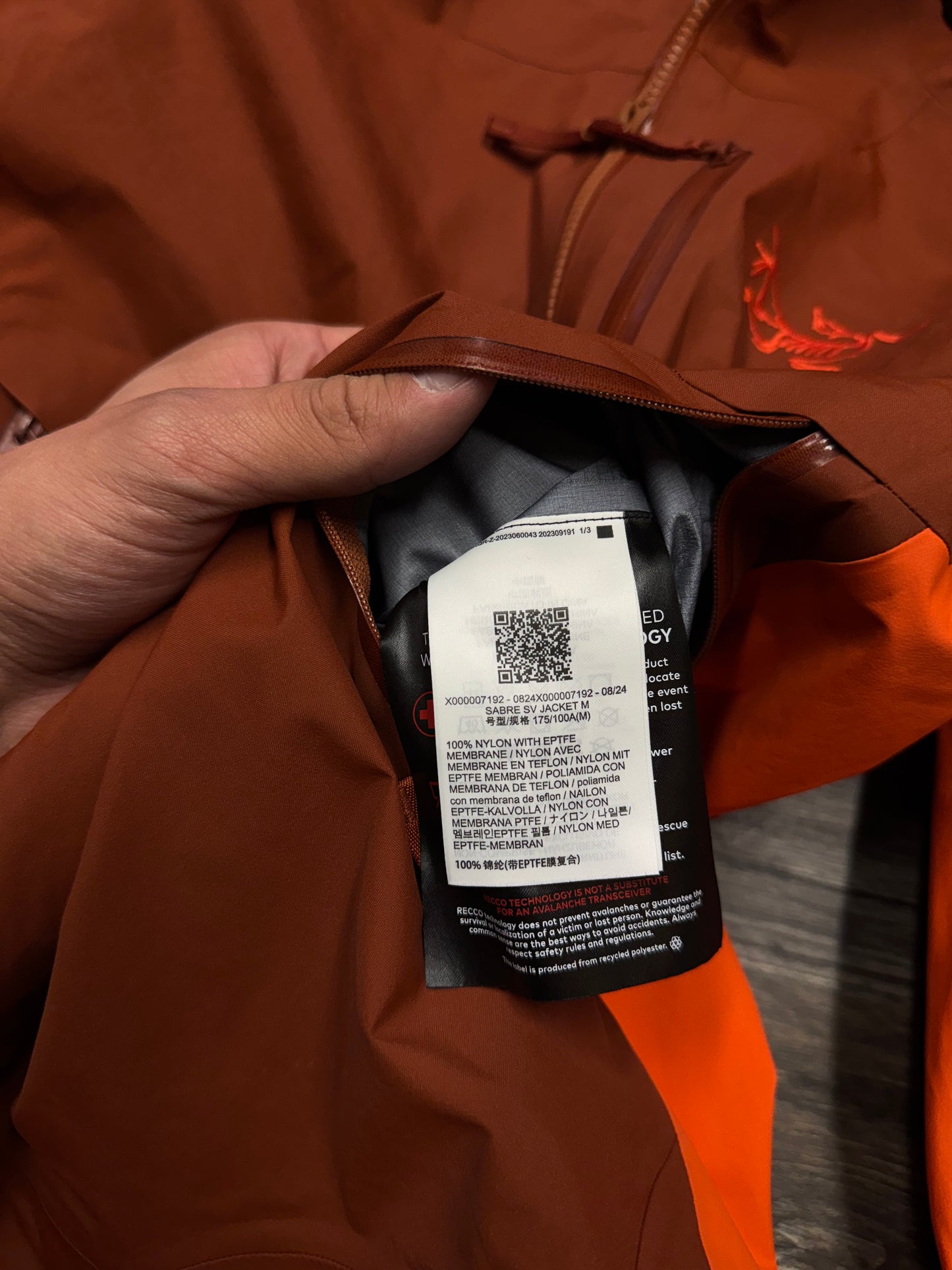 ARC'TERYX SABRE SV FREERIDE JACKET (M)