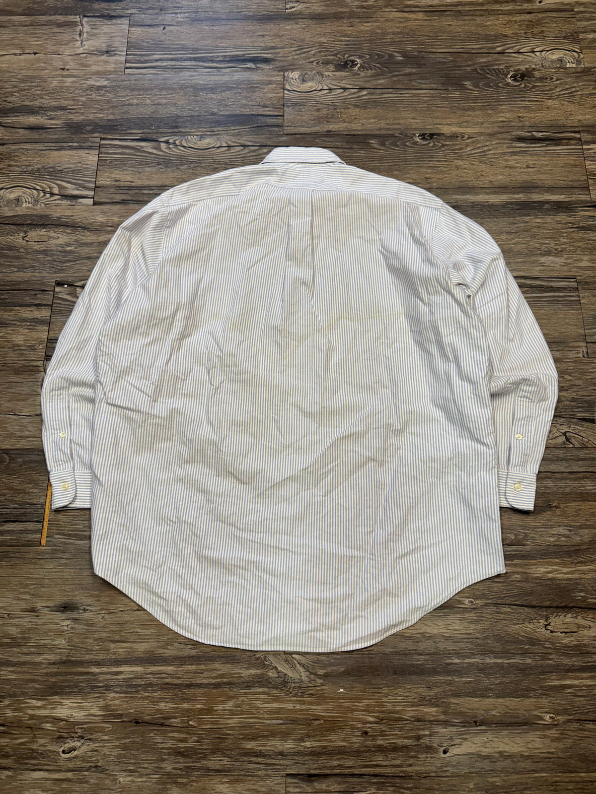 POLO RALPH LAUREN VARSITY PATCH BUTTON UP SHIRT (16.5)