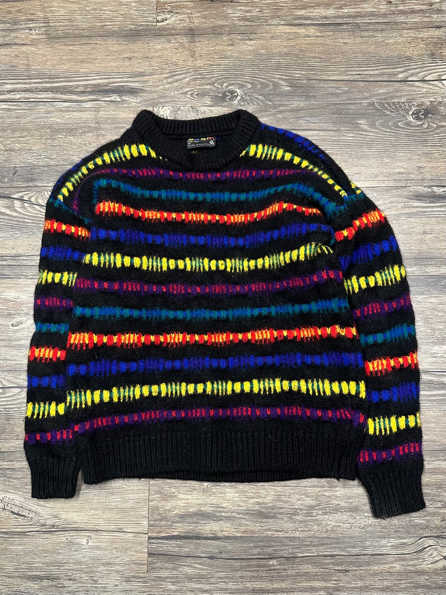 COOGI PURE WOOL RAINBOW CREWNECK (XL)