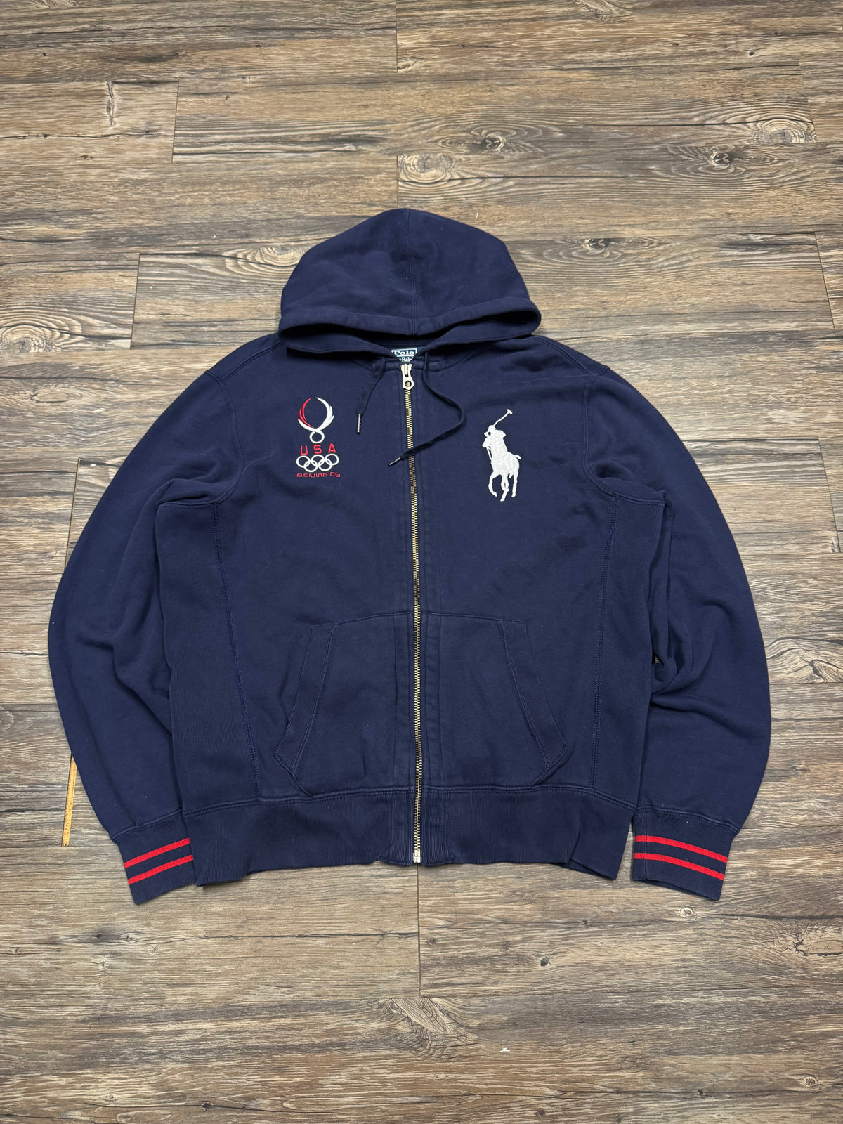 POLO RALPH LAUREN USA OLYMPICS BIG PONY HOODIE (L)