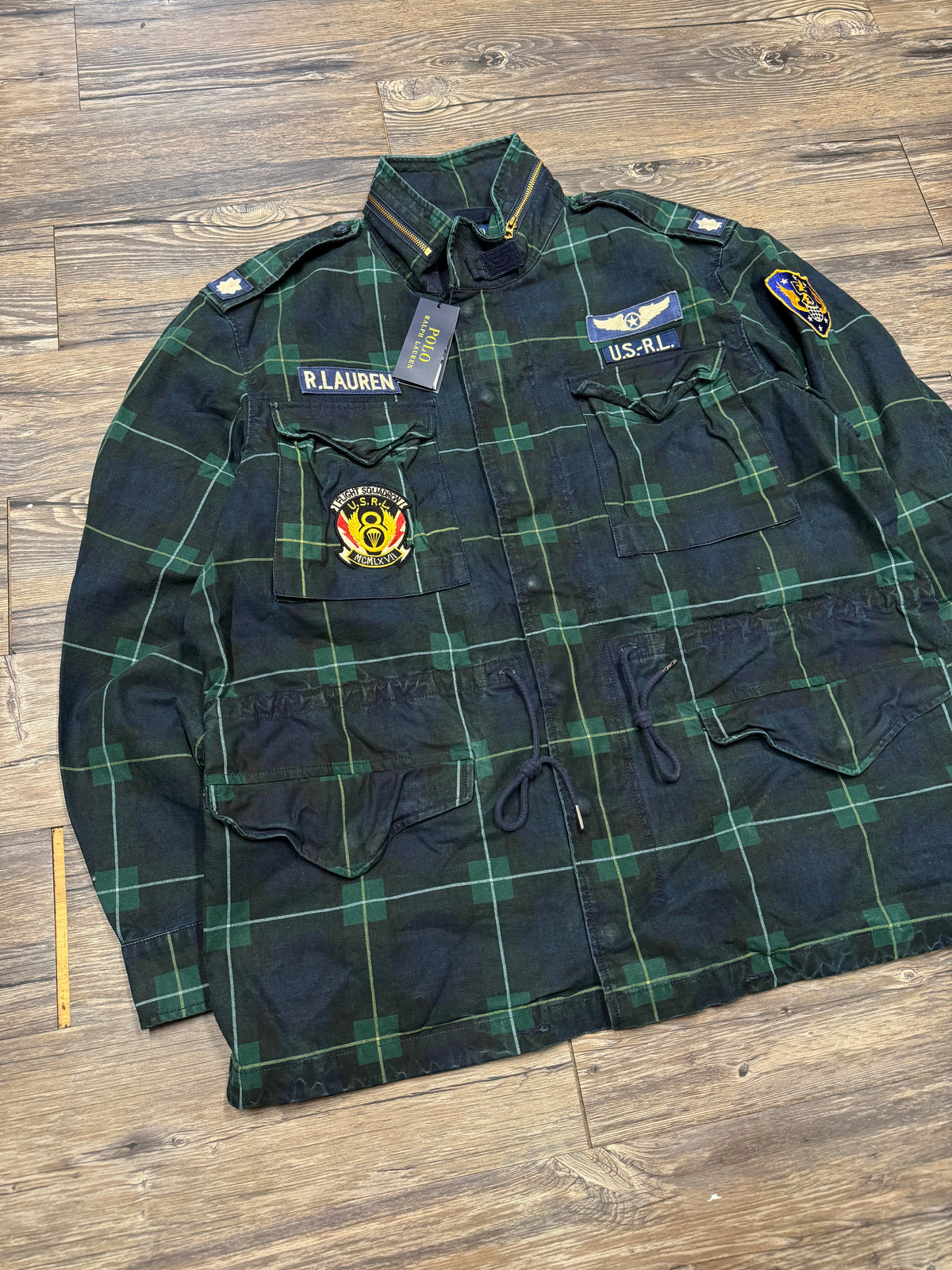 POLO RALPH LAUREN FLIGHT SQUADRON TARTAN FIELD COAT (XXL)