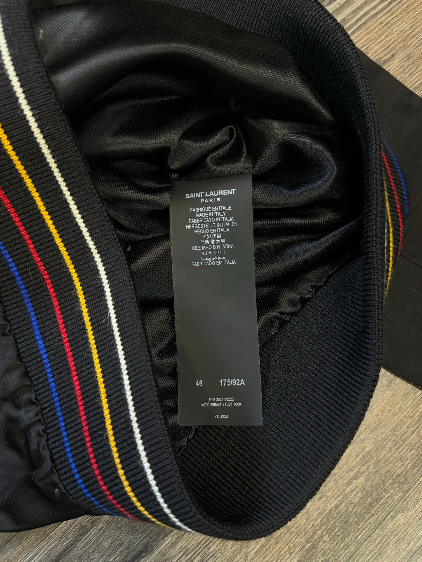 SAINT LAURENT TEDDY LINEN FLIGHT JACKET (M)